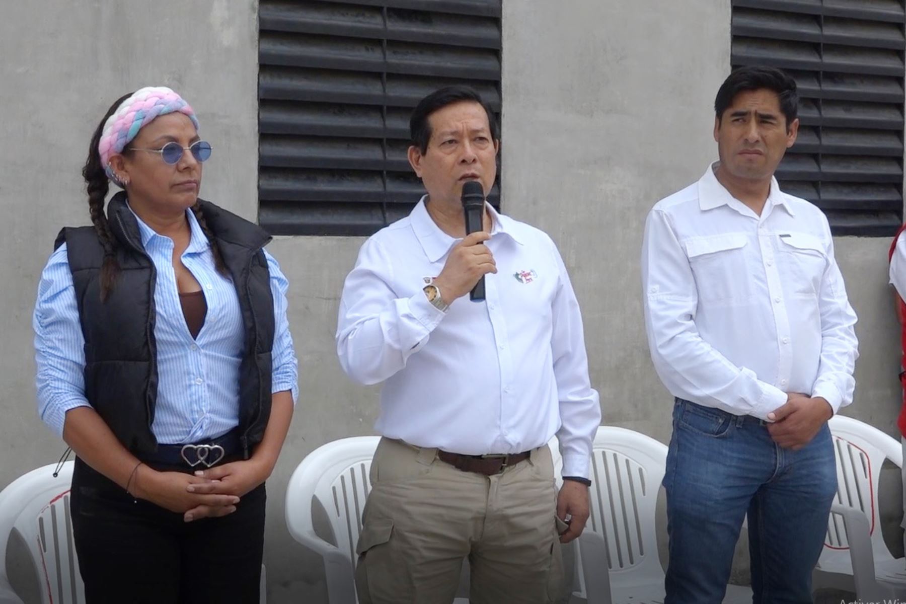 El ministro de Justicia Eduardo Arana en el penal de Cajamarca. ANDINA/Difusión