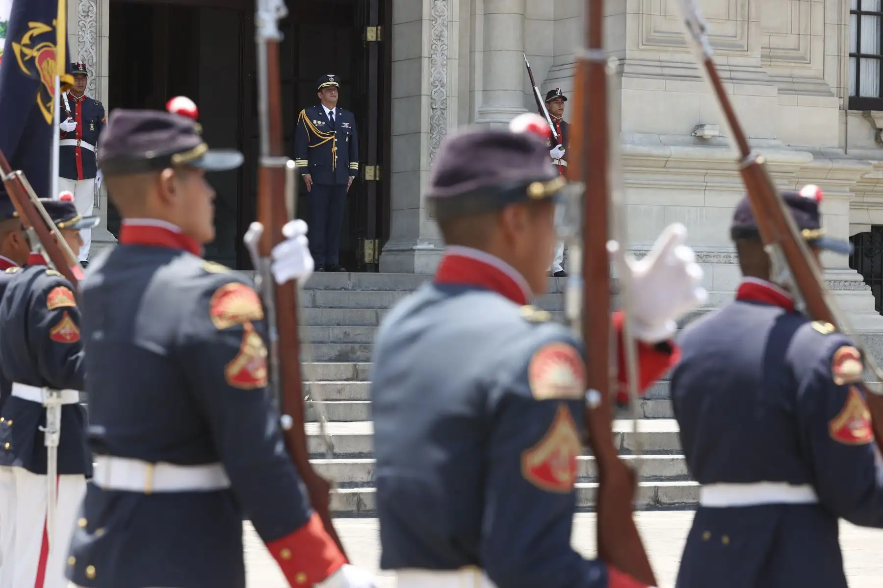 Tradicional cambio de guardia en Palacio de Gobierno. Foto: ANDINA/ Prensa Presidencia