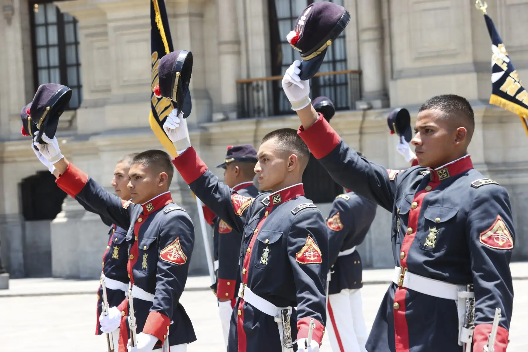 Tradicional cambio de guardia en Palacio de Gobierno. Foto: ANDINA/ Prensa Presidencia