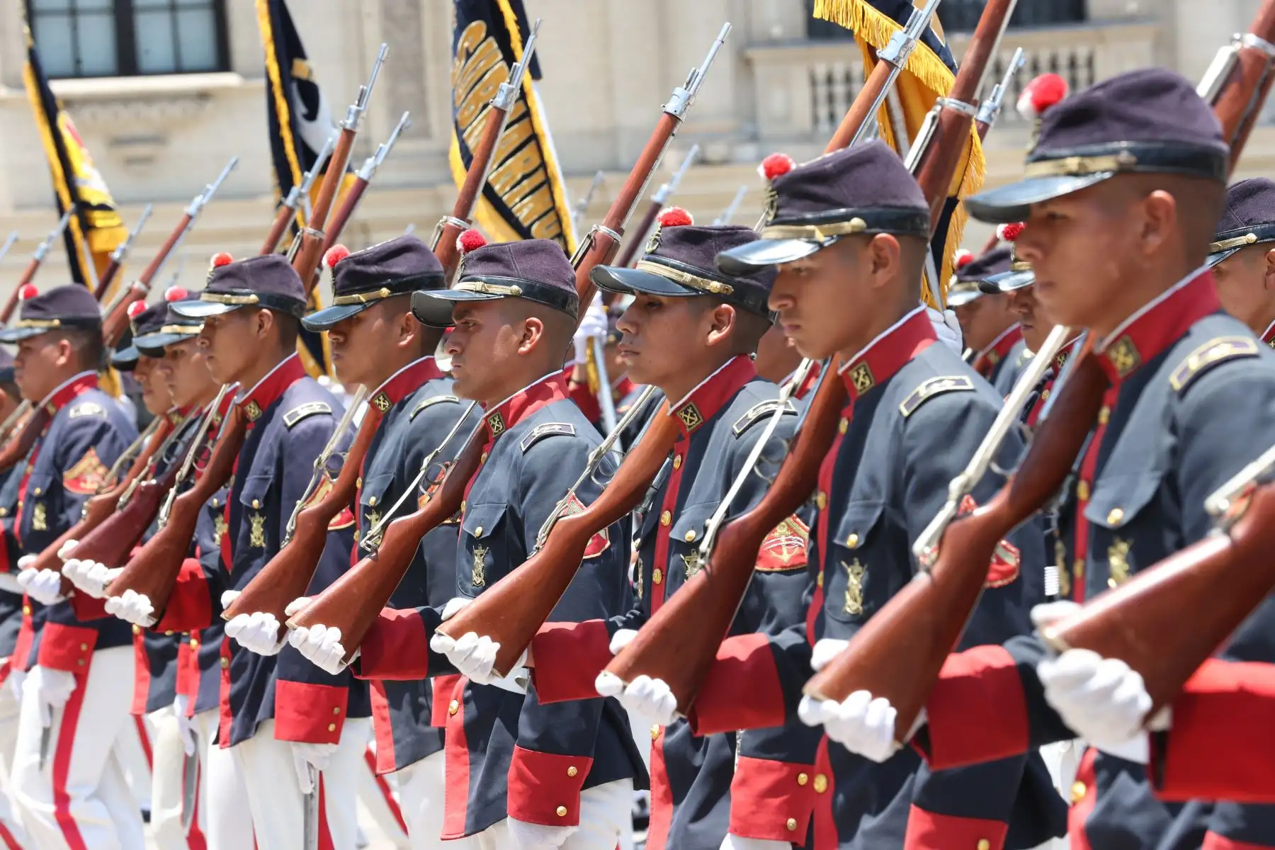 Tradicional cambio de guardia en Palacio de Gobierno. Foto: ANDINA/ Prensa Presidencia