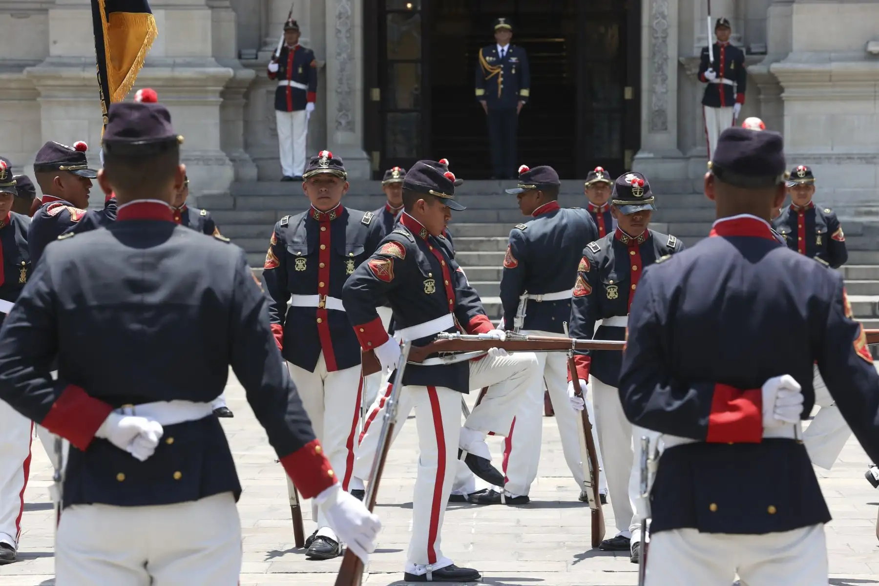 Tradicional cambio de guardia en Palacio de Gobierno. Foto: ANDINA/ Prensa Presidencia