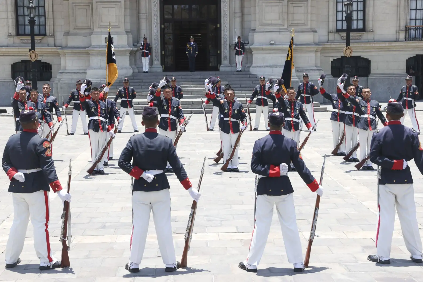 Tradicional cambio de guardia en Palacio de Gobierno. Foto: ANDINA/ Prensa Presidencia