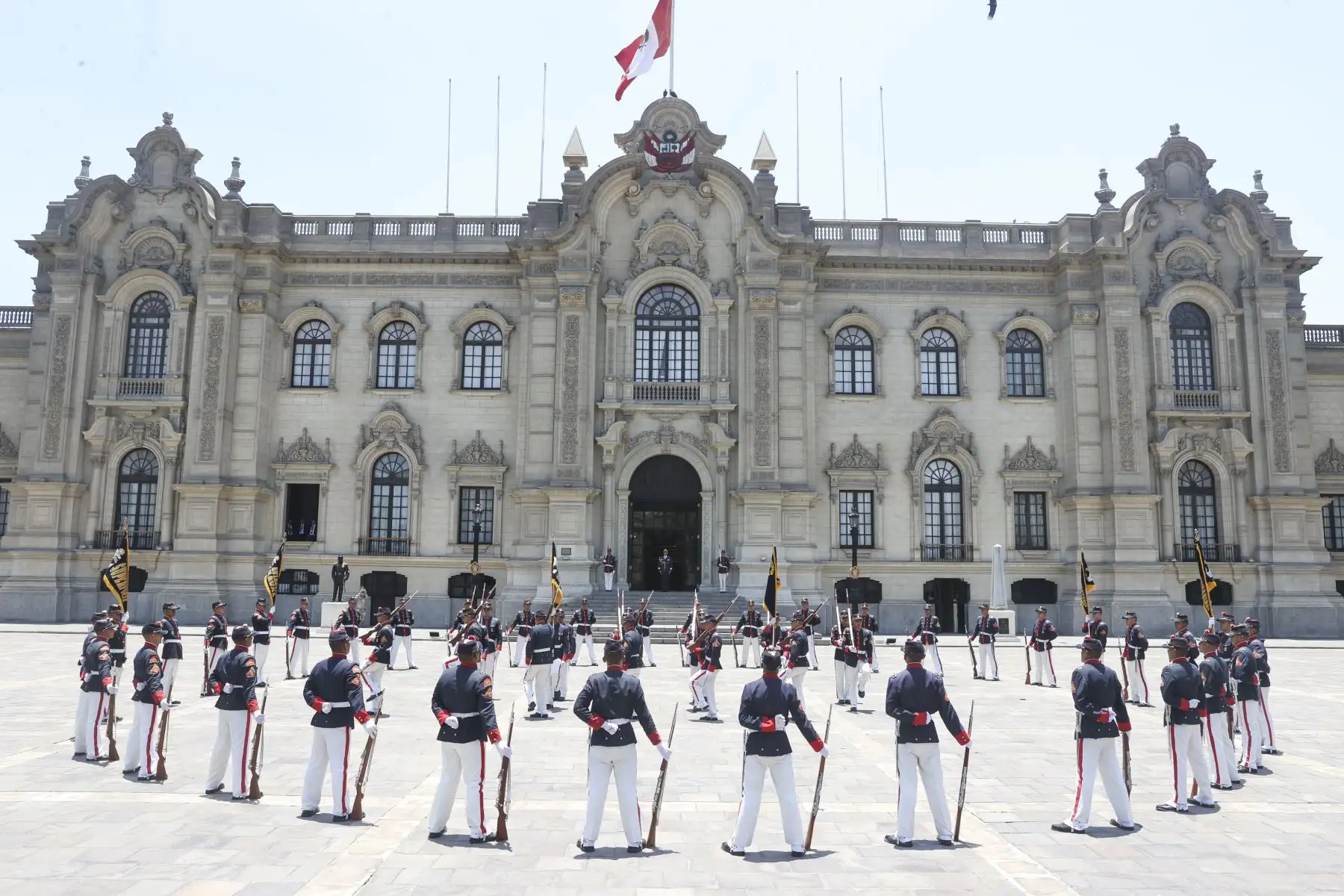 Tradicional cambio de guardia en Palacio de Gobierno. Foto: ANDINA/ Prensa Presidencia