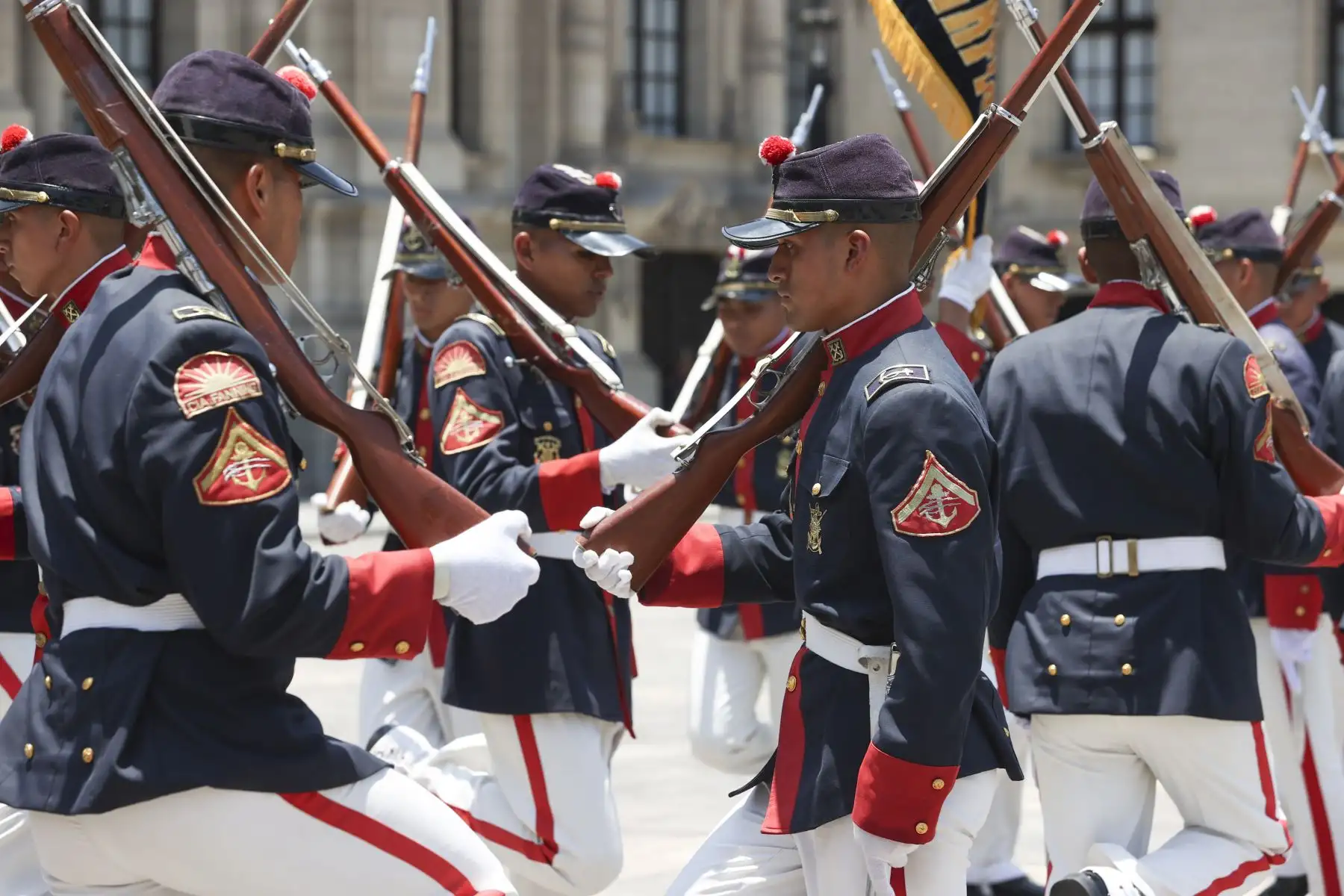 Tradicional cambio de guardia en Palacio de Gobierno. Foto: ANDINA/ Prensa Presidencia