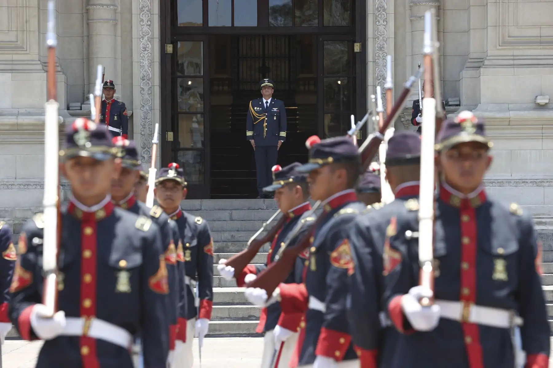 Tradicional cambio de guardia en Palacio de Gobierno. Foto: ANDINA/ Prensa Presidencia