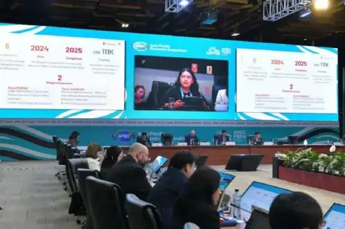 Participación del Indecopi en la reunión del Grupo Directivo de Economía Digital (DESG, por sus siglas en inglés) del APEC, en el Centro de Convenciones de Lima. Foto: Cortesía.