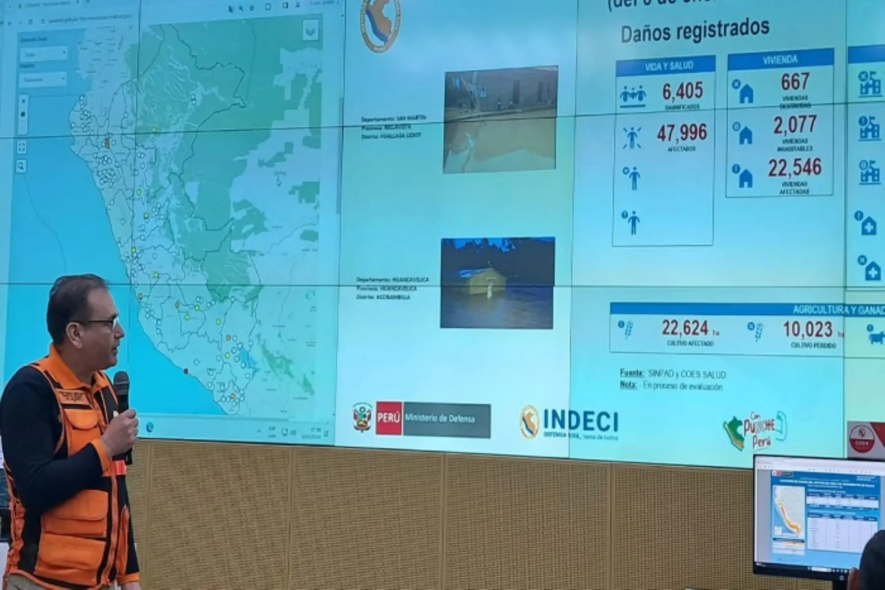 Balance de lluvias: 6,045 damnificados, 1,512 emergencias y 667 casas destruidas