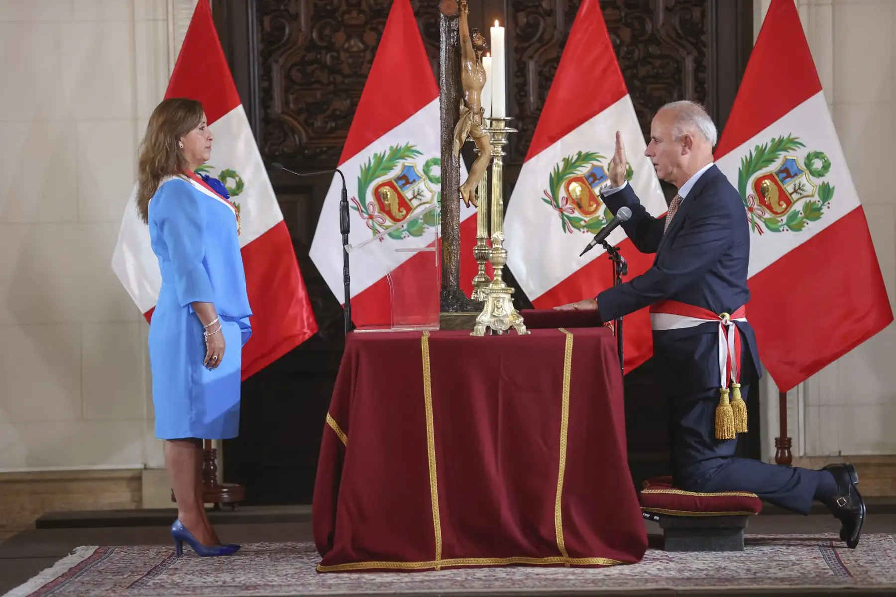 Presidenta de la república, Dina Boluarte toma juramento a nuevo Gabinete Ministerial.
Foto: ANDINA/Prensa Presidencia