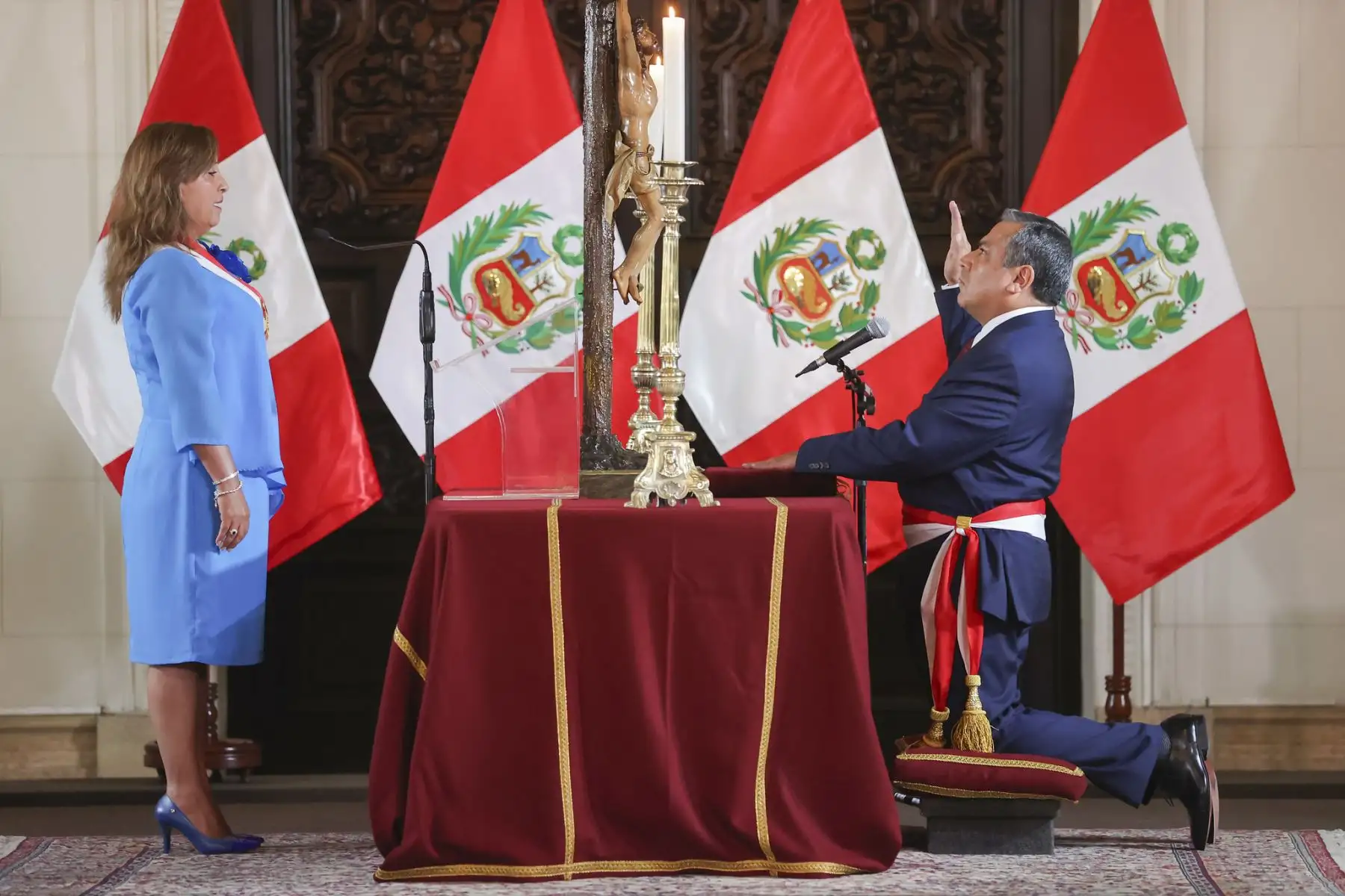 Presidenta de la república, Dina Boluarte toma juramento a nuevo Gabinete Ministerial.
Foto: ANDINA/Prensa Presidencia