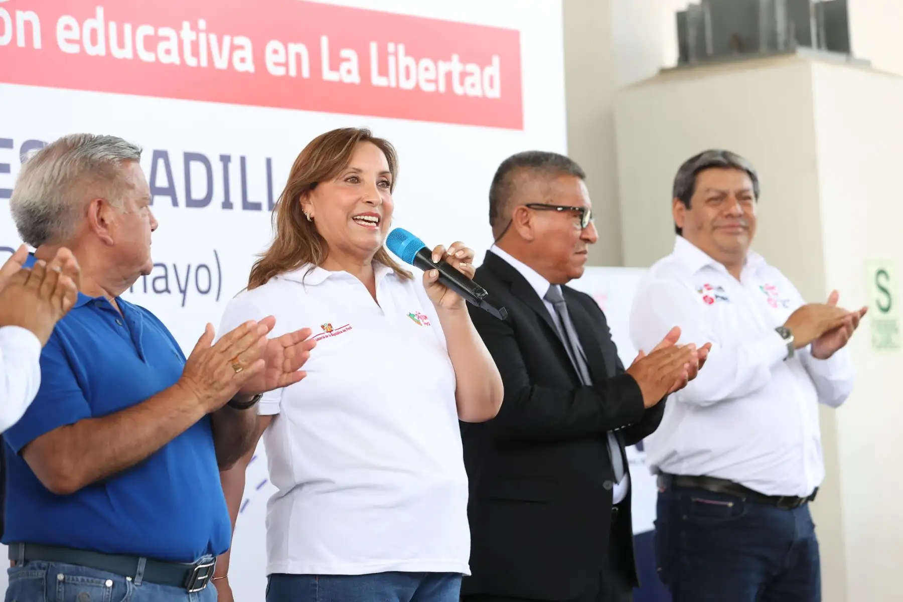 Presidenta Dina Boluarte entrega nuevas instalaciones del colegio Jose Sevilla Escajadillo en La Libertad.
Foto: ANDINA/Prensa Presidencia
