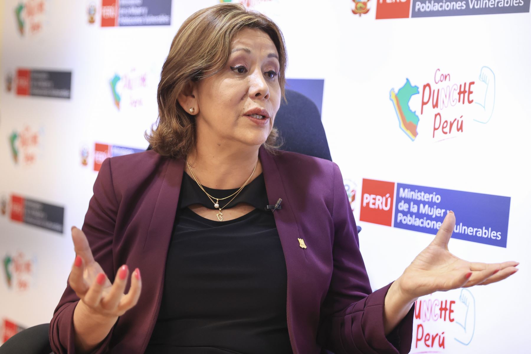 Ministra de la mujer Nancy Tolentino Gamarra. Foto: ANDINA/Jhonel Rodríguez Robles