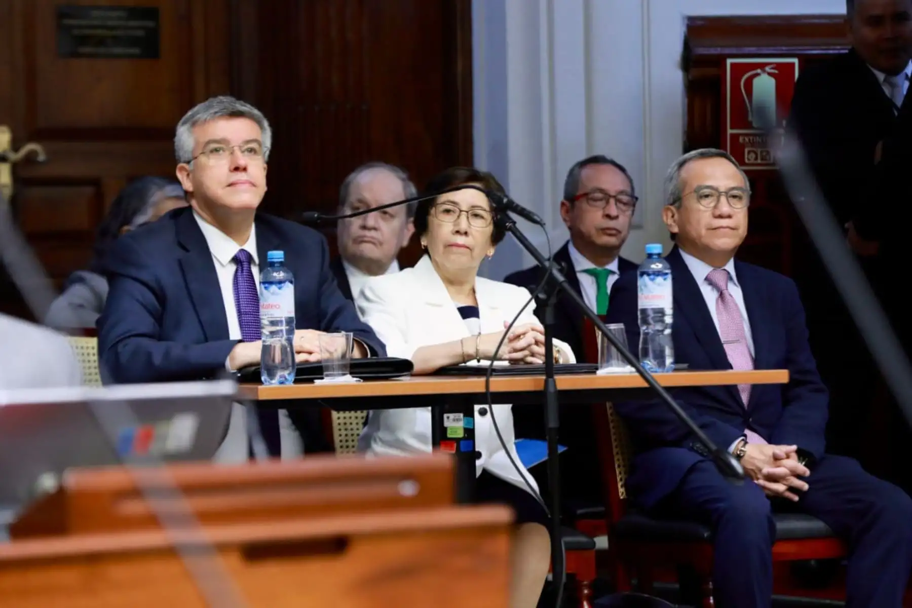 Miembros de la Junta Nacional de Justicia en el Congreso de la República. Foto: Congreso