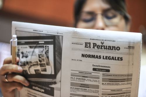 Normas legales del Diario Oficial El Peruano. Foto: ANDINA/Jhonel Rodríguez Robles