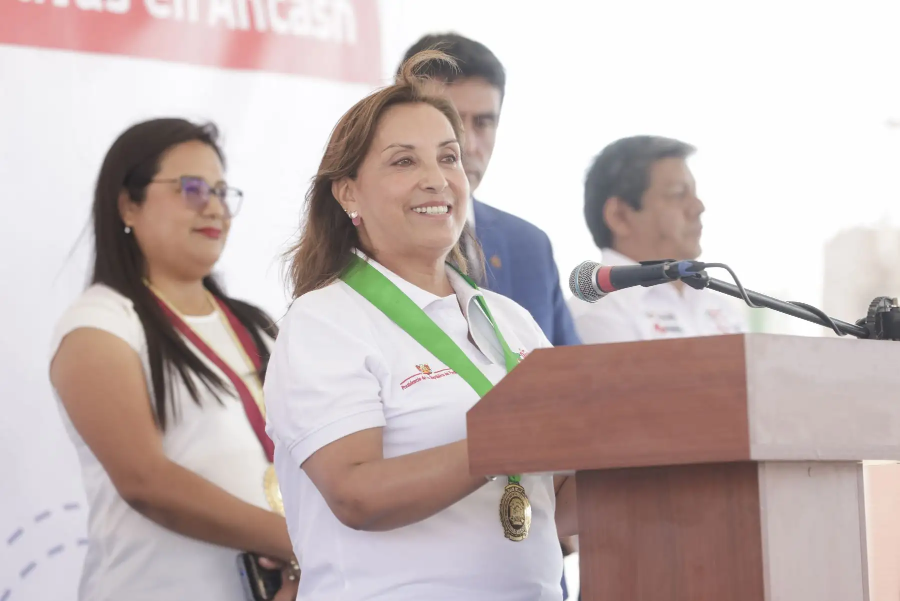Presidenta Dina Boluarte se hace presente en la inauguración de nuevas instalaciones del colegio Villa María en nuevo Chimbote. Foto: ANDINA/ Prensa Presidencia