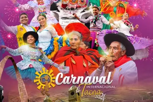 Después de cinco años, la ciudad de Tacna volverá a ser el epicentro de una de sus festividades más emblemáticas pletórica de colorido, júbilo y baile: el Gran Remate del Carnaval Internacional de Tacna 2024, que reunirá agrupaciones de danzas que competirán en diversas categorías y evidenciarán la vasta e inagotable riqueza cultural que ostenta el departamento más austral del Perú.