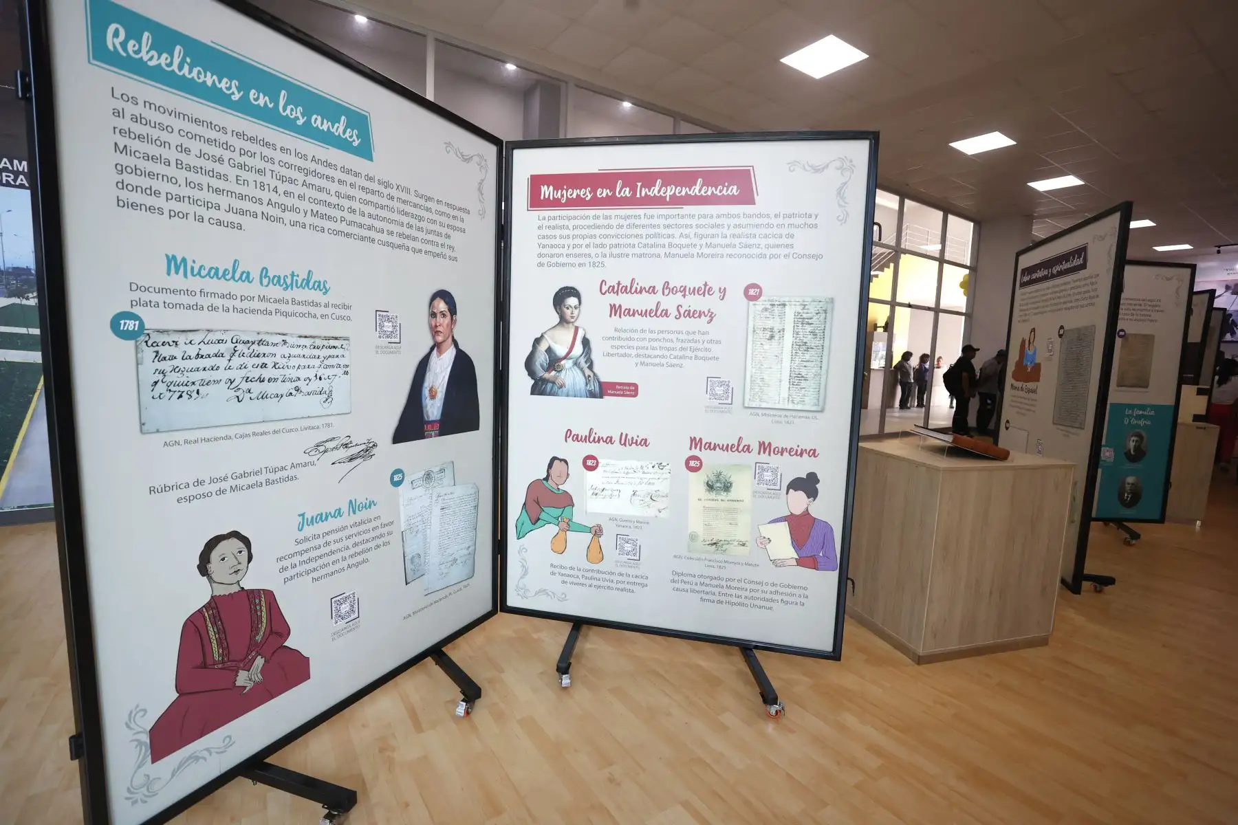 Inauguran exposición itinerante protagonistas: mujeres en la historia del Perú, en Palacio de la Juventud de Villa El Salvador . Foto: ANDINA/ Vidal Tarqui