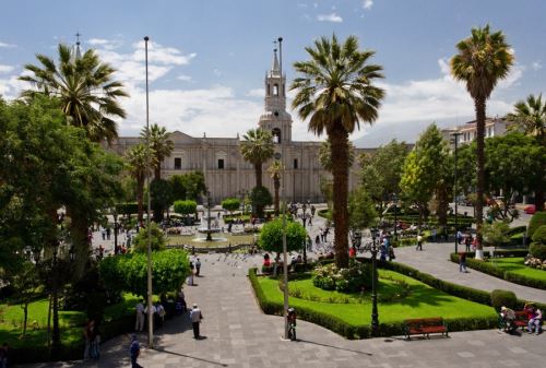Plaza de Armas de la ciudad de Arequipa, al sur de Lima. Foto: ANDINA/Difusión
