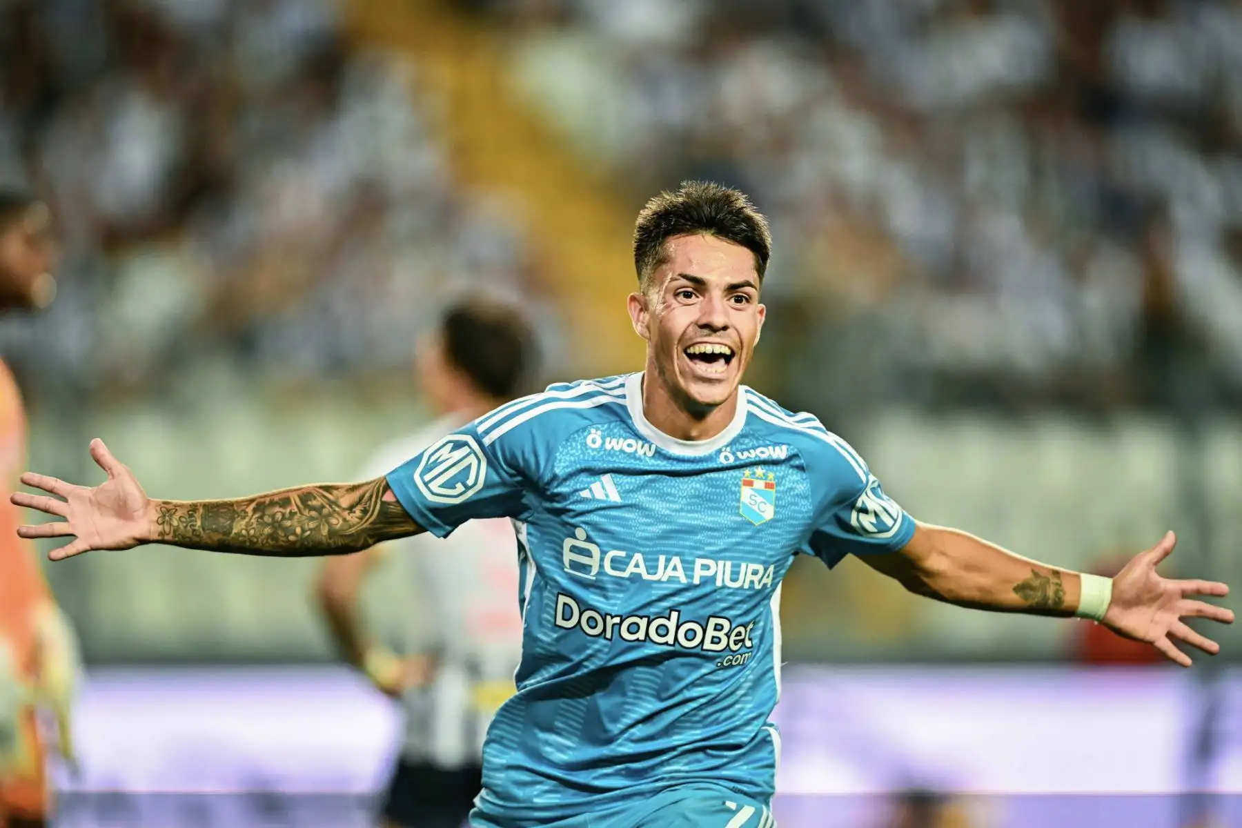 Sebastián Gonzáles celebra el gol del empate. Foto: Sporting Cristal
