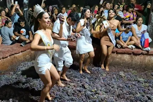 La alegría es inmensa entre todos, tanto de los que participan como de los que miran. Algunos con sus botellitas de cachina para estar a tono con la tradición.ANDINA/Difusión.