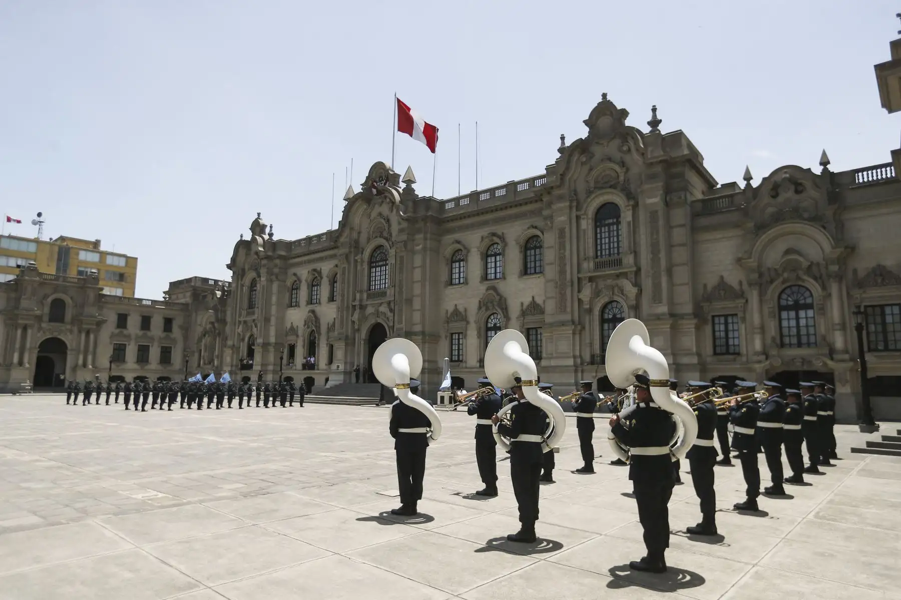 Tradicional cambio de guardia en Palacio de Gobierno. Foto: ANDINA/ Prensa presidencia