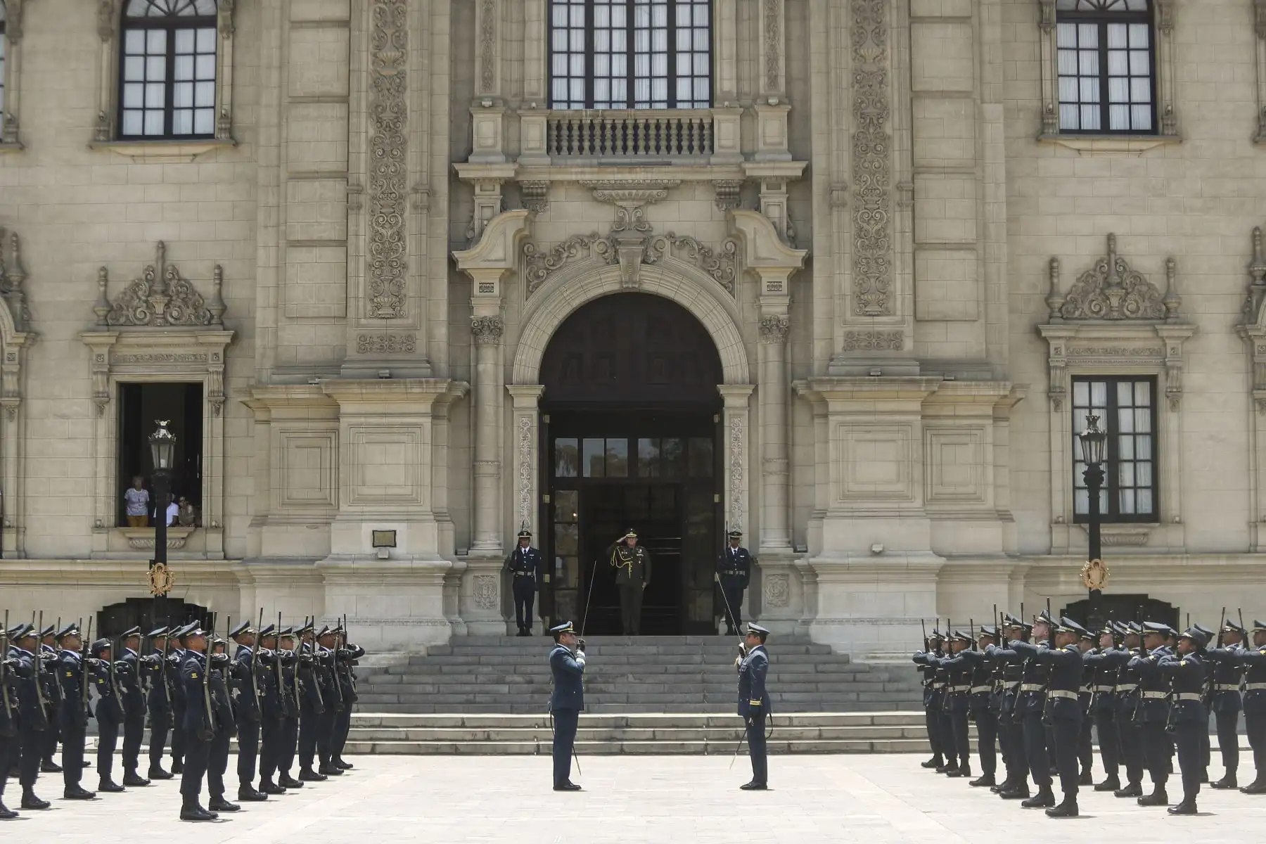Tradicional cambio de guardia en Palacio de Gobierno. Foto: ANDINA/ Prensa presidencia