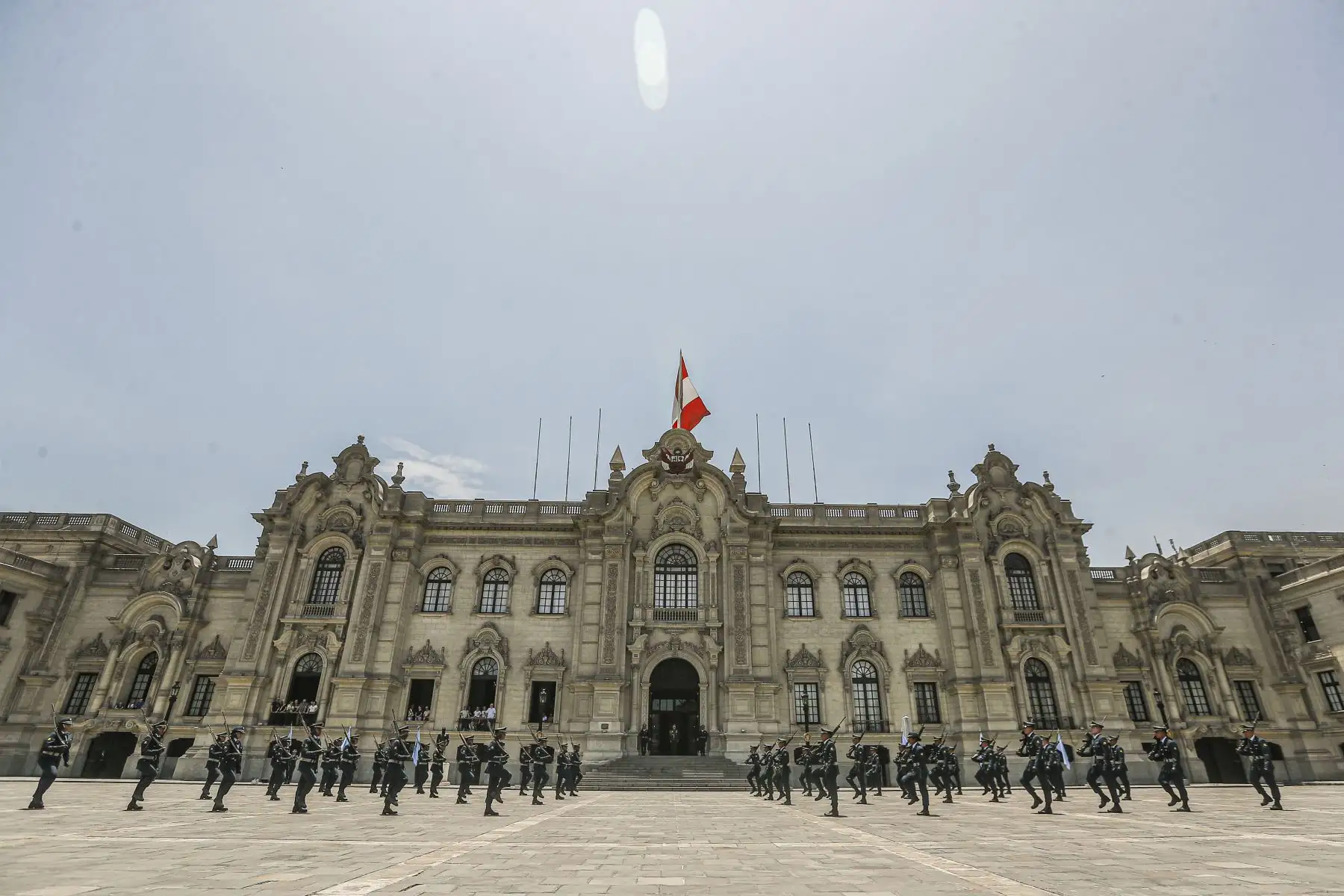 Tradicional cambio de guardia en Palacio de Gobierno. Foto: ANDINA/ Prensa presidencia
