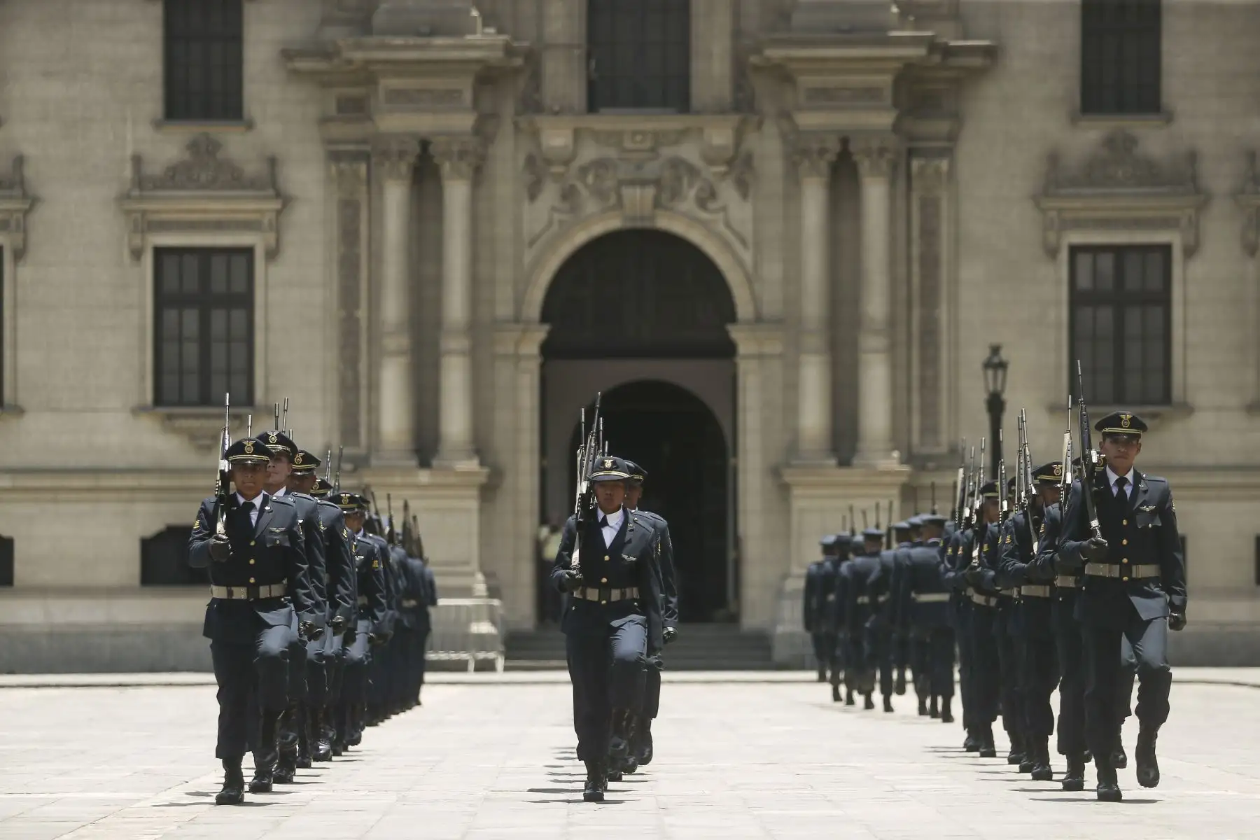 Tradicional cambio de guardia en Palacio de Gobierno. Foto: ANDINA/ Prensa presidencia