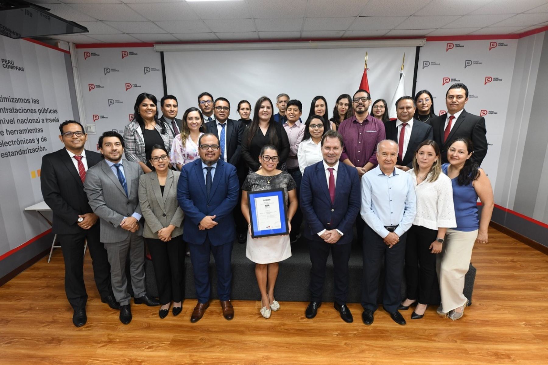 Perú Compras obtuvo la certificación de Gestión de Calidad ISO 9001:2015. Foto: Cortesía.