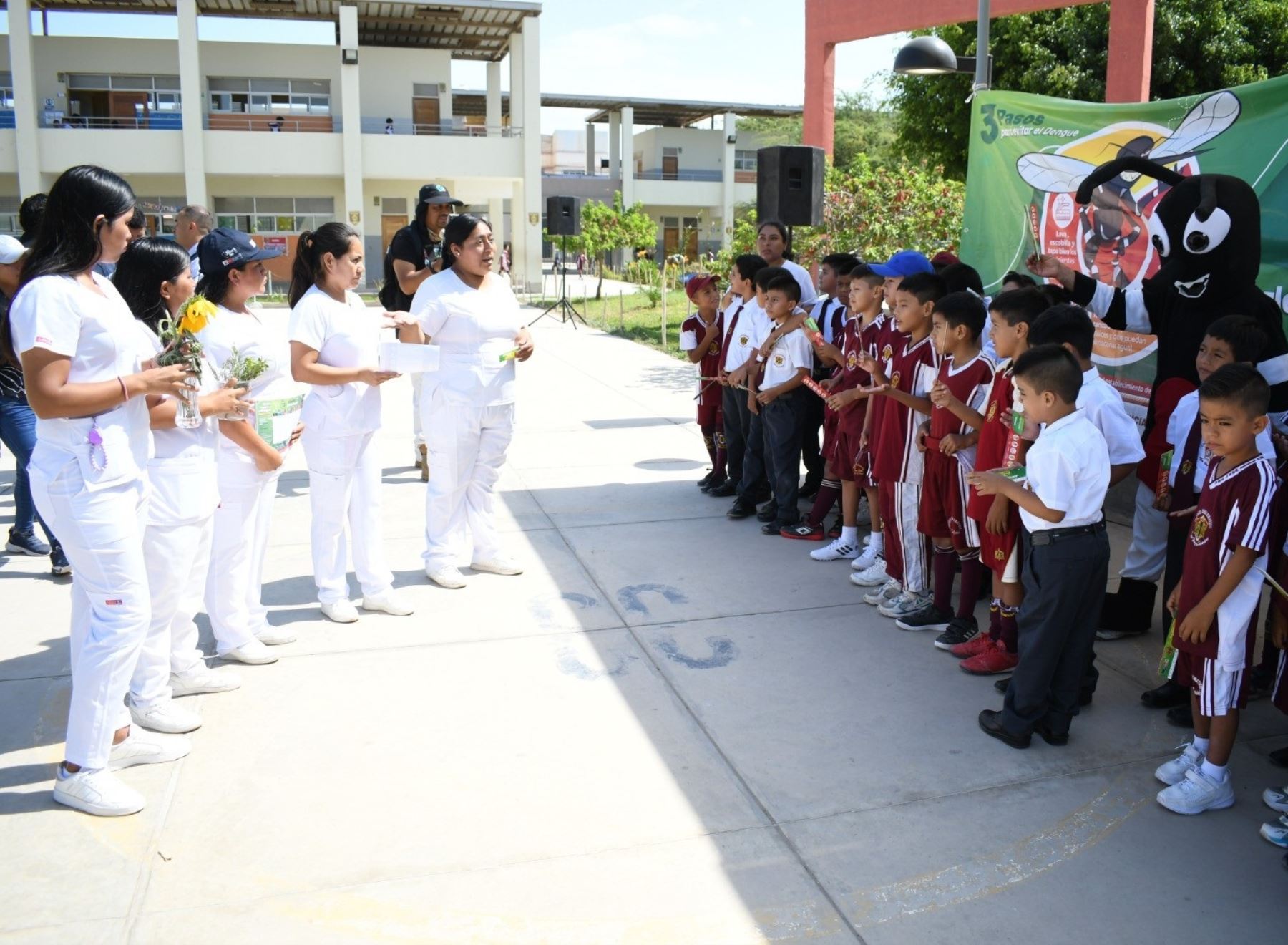 Brigadas de Salud de Lambayeque refuerzan campañas educativas para prevenir el dengue desde los colegios. ANDINA/Difusión