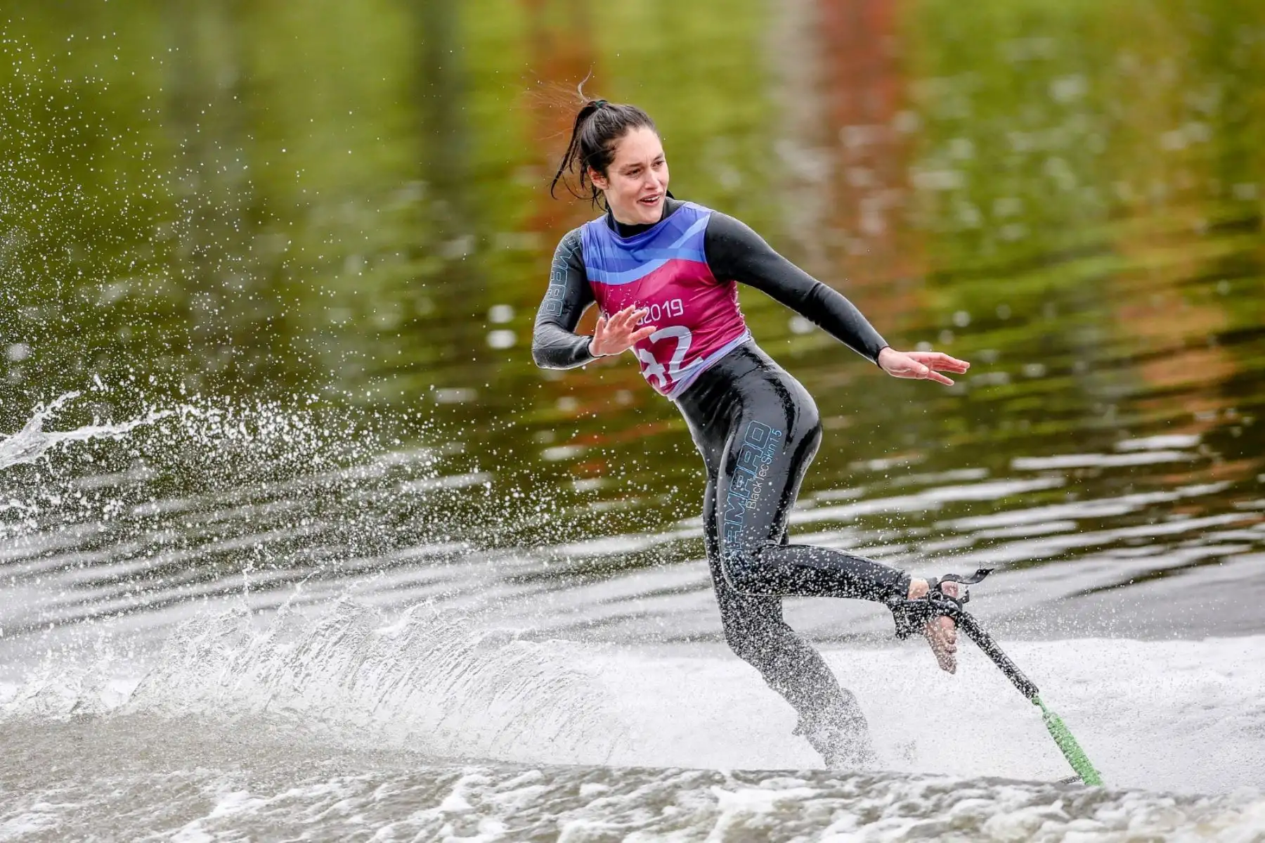 Natalia Cuglievan logra la cuarta medalla de oro para Perú en los Juegos Panamericanos Lima 2019 al ganar la competencia de esquí acuático. Foto: Comité Olímpico Peruano
