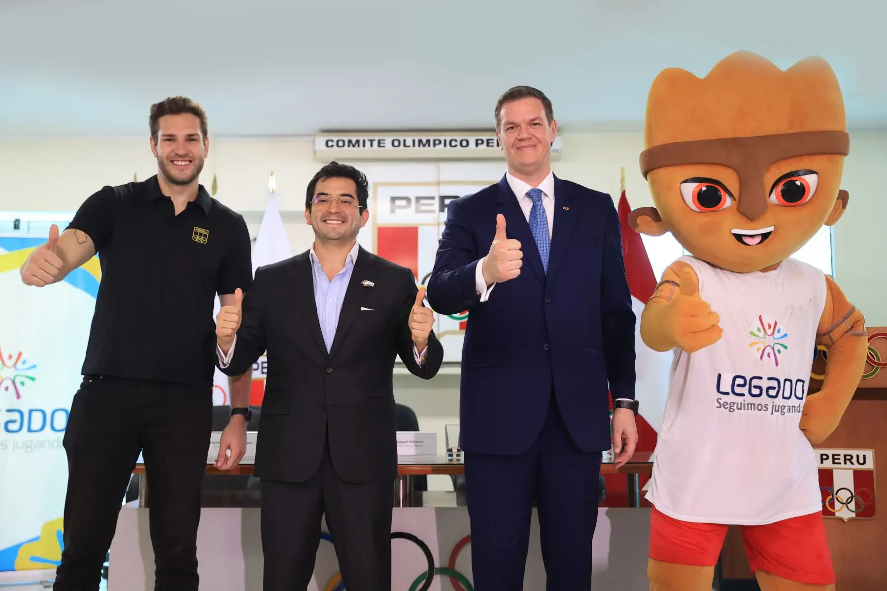 Conferencia de prensa del Comité Olímpico Peruano y Legado para informar acerca de los primeros detalles que garantizarán el éxito de los juegos Lima 2027. Estuvieron presentes Renzo Manyari, presidente del Comité Olímpico Peruano, Carlos Zegarra, director ejecutivo de Legado y Eduardo Romay. Foto: ANDINA/Jhonel Rodríguez Robles