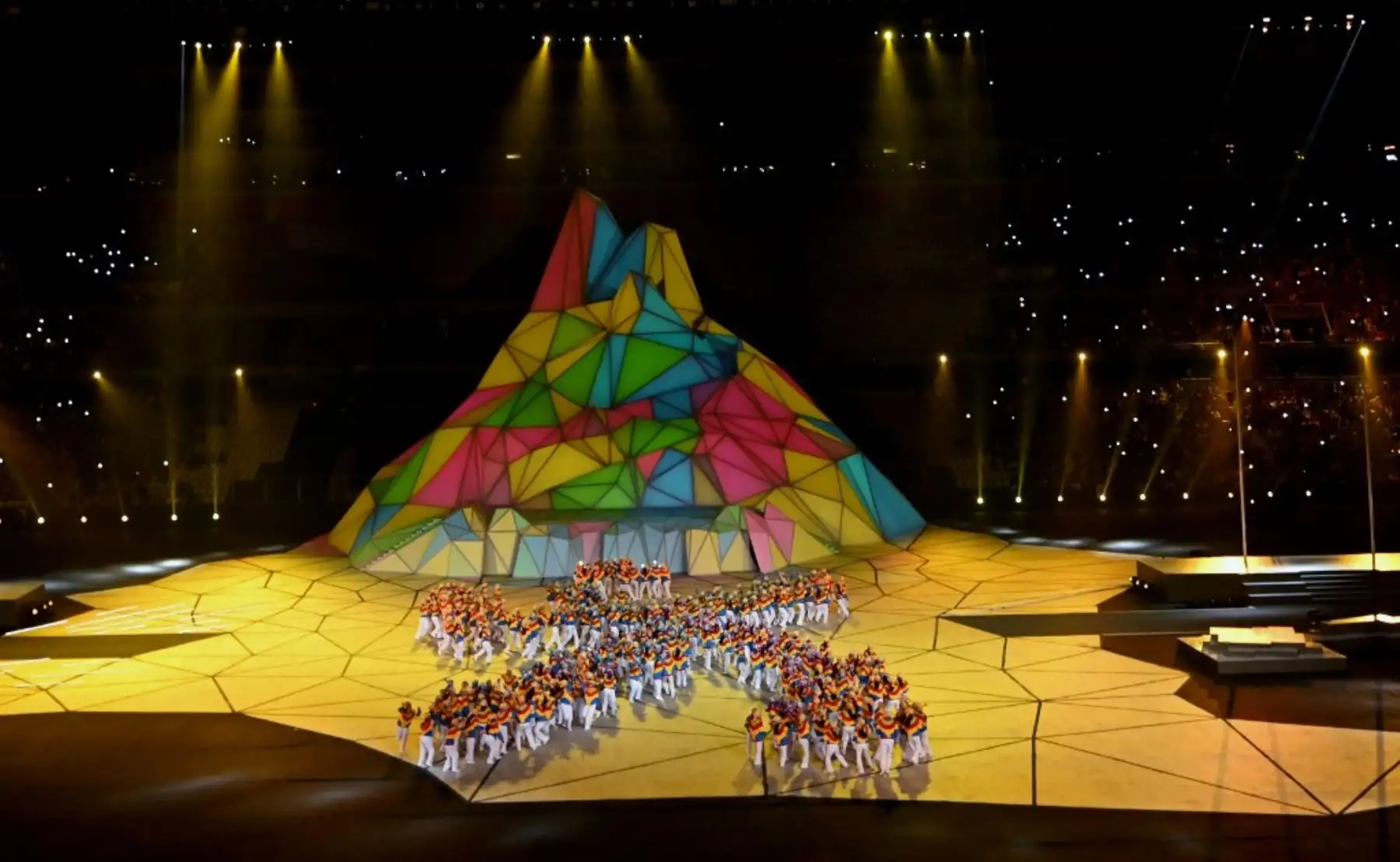 Ceremonia de inauguración de los Juegos Panamericanos Lima 2019 en el Estadio Nacional, el 26 de julio de 2019. Foto: AFP