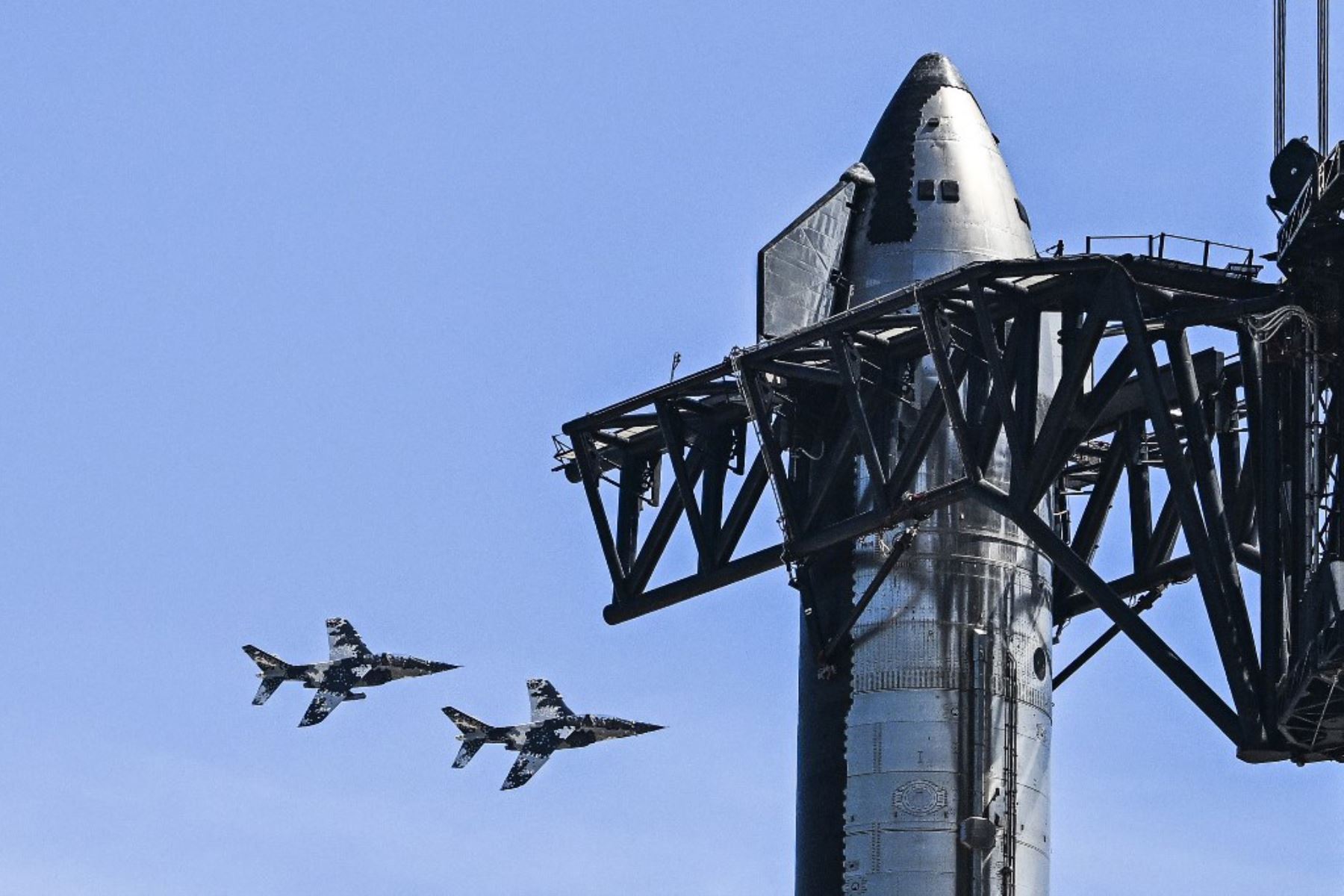 De 120 metros de altura, Starship es el cohete más grande del mundo. También el más potente. Foto: AFP