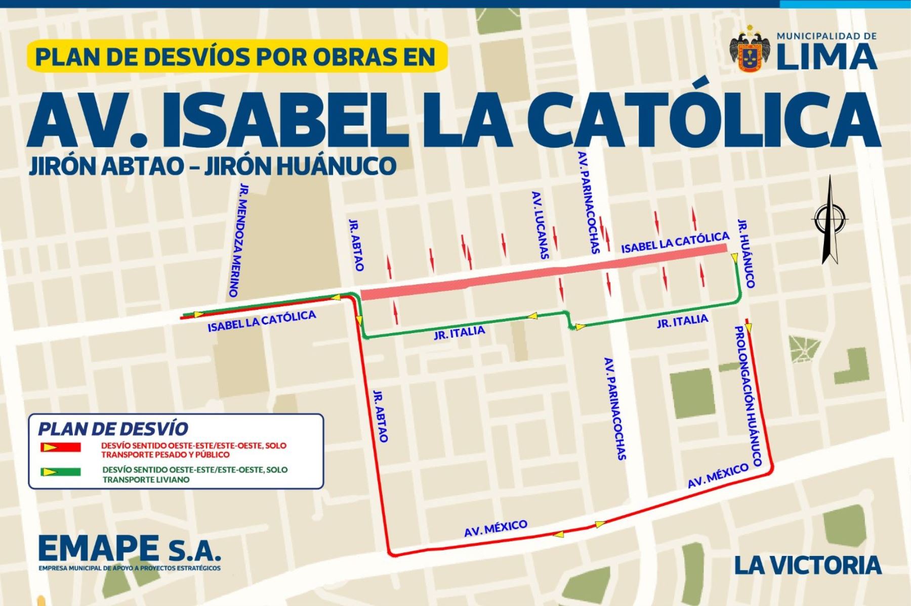 Emape empezará obras en avenida Isabel La Católica; hoy se presentó plan de desvío vehicular.