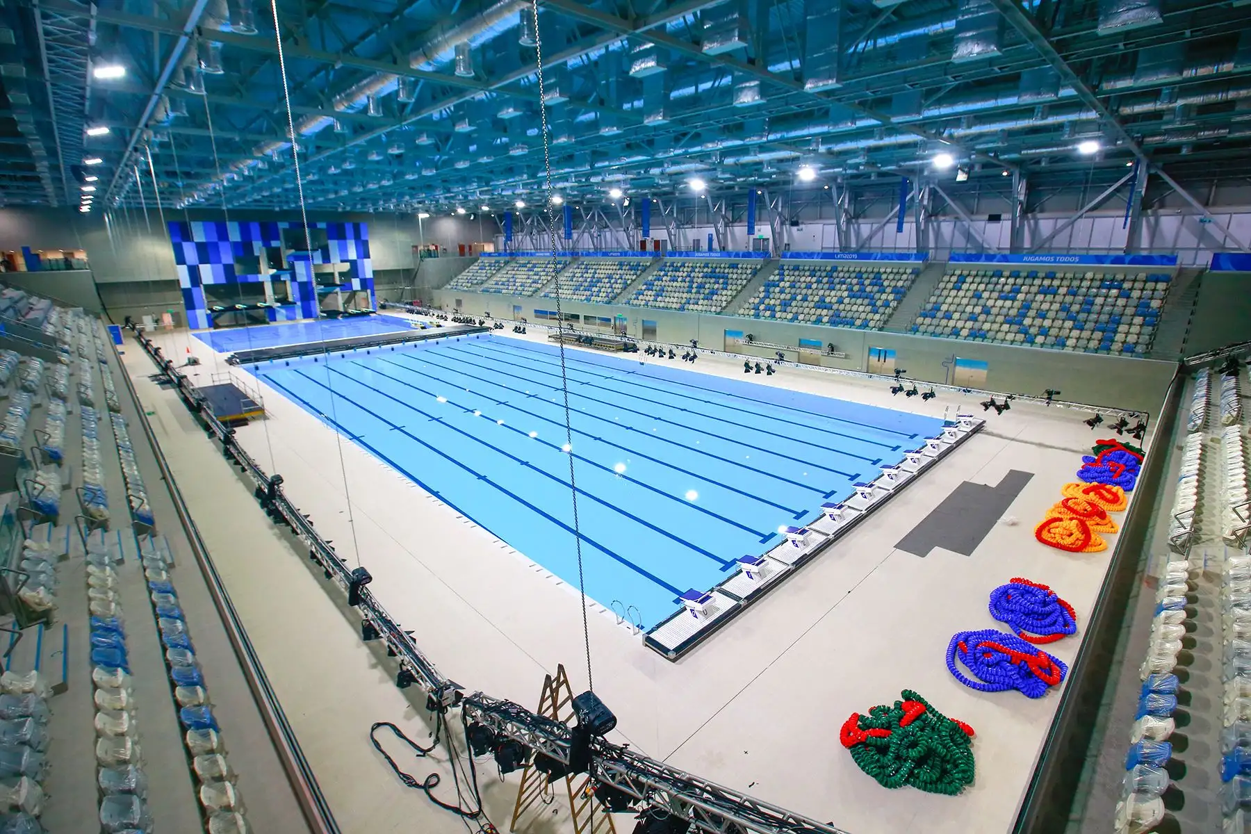Lima - 12 julio 2019 / Centro Acuático de la Villa Deportiva Nacional - VIDENA, sede de las competencias de natación de los Juegos Panamericanos Lima 2019. Foto: Diario Oficial El Peruano / Héctor Vinces