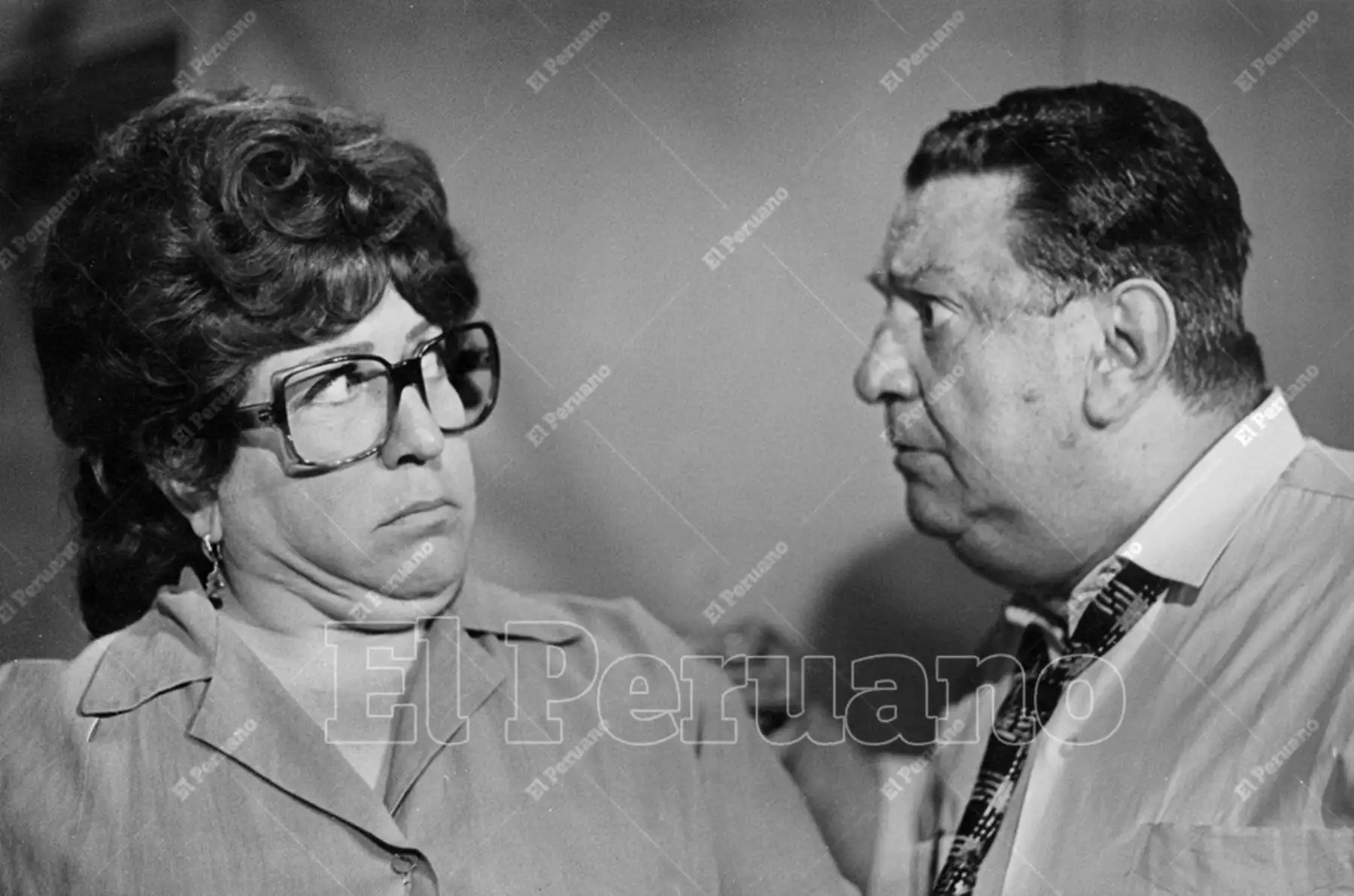 Lima - Década 1970 / Esmeralda Checa y Nerón Rojas en "Su comedia favorita" un programa de Editora Panamericana. Foto: Archivo Histórico de El Peruano