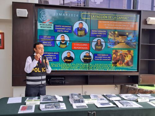 El coronel PNP José Huamán exhorta a la ciudadanía a comprar celulares en centros autorizados y no en mercados negros.