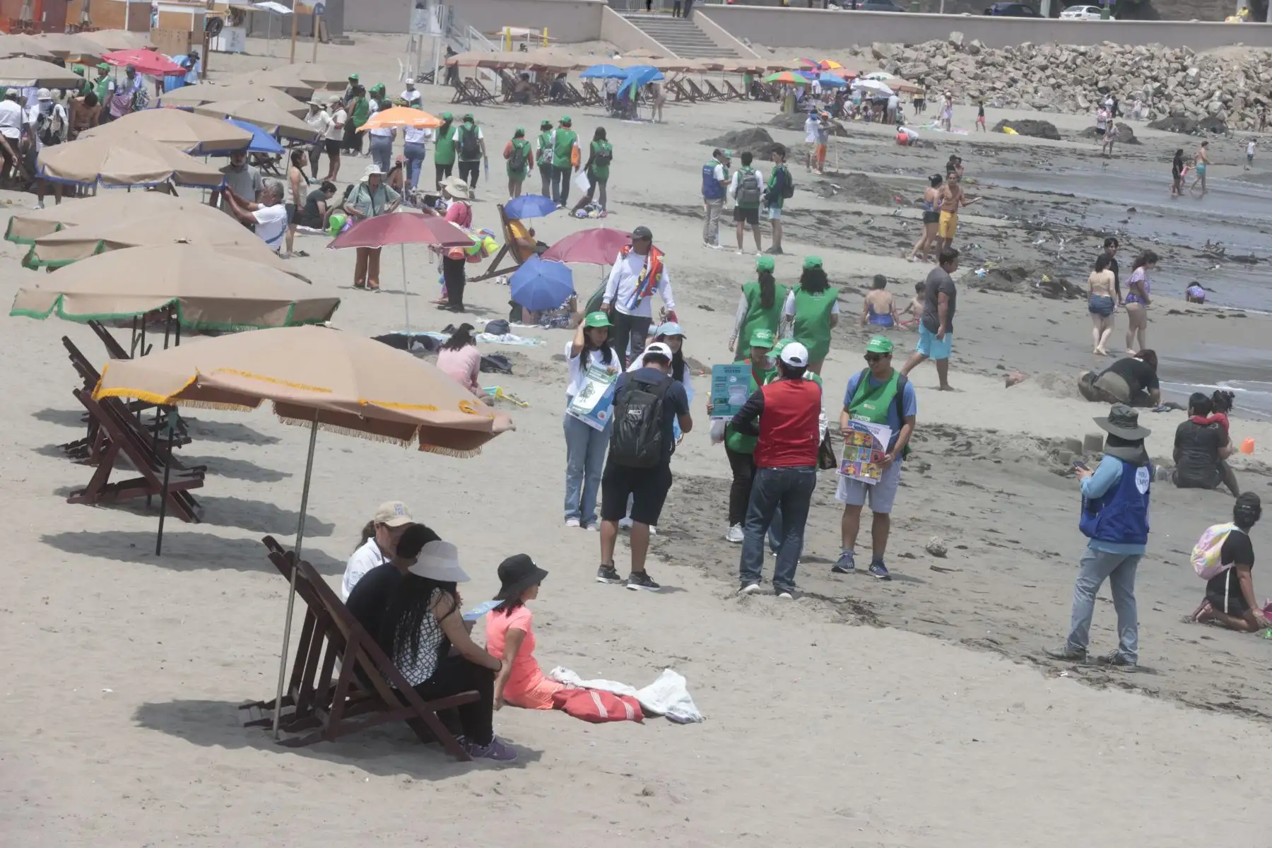 Campaña “Salva Playas” del Ministerio de Ambiente 
en Playa agua dulce Chorrillo. Foto: ANDINA/ Vidal Tarqui