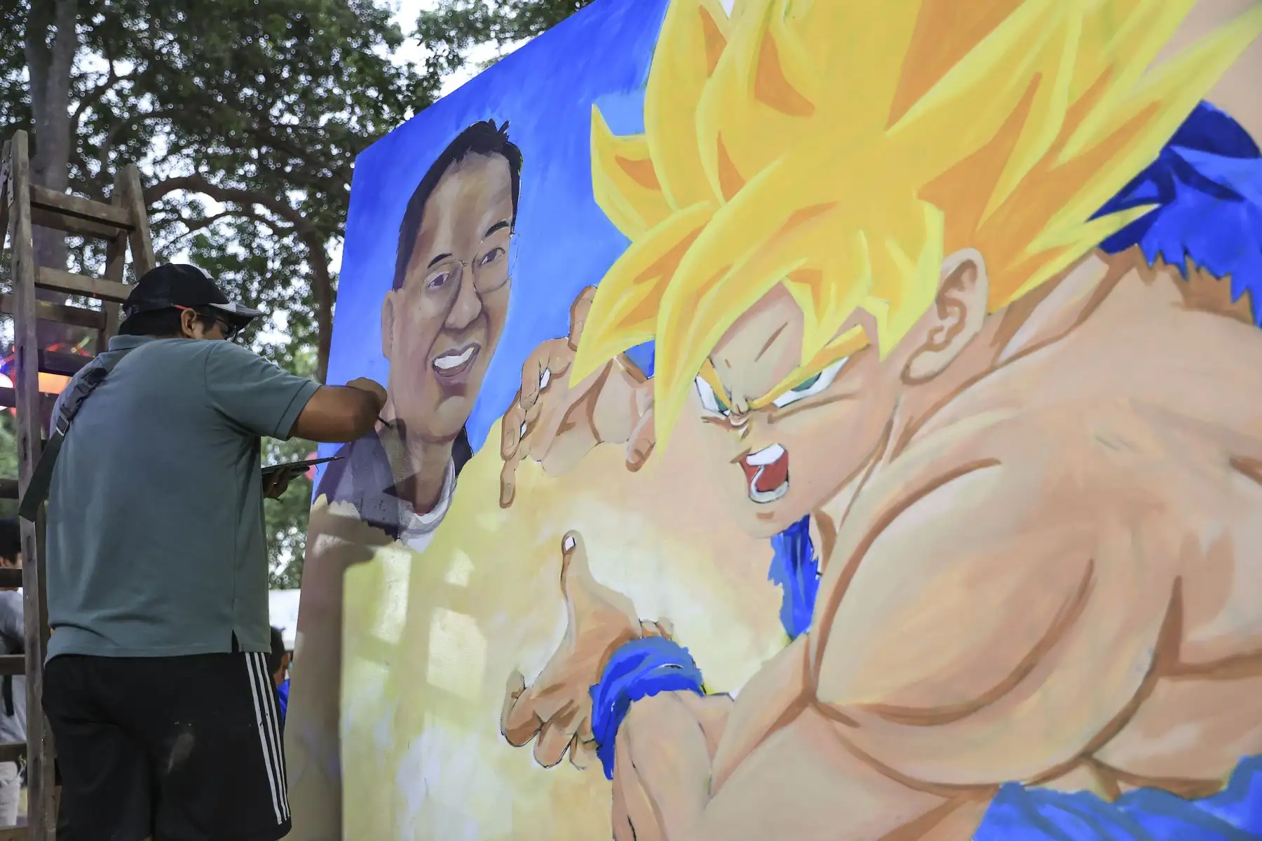 El Circuito Mágico del Agua realizó un homenaje en honor a Akira Toriyama, creador japonés del famoso anime Dragon Ball. Foto: ANDINA/Jhonel Rodríguez Robles