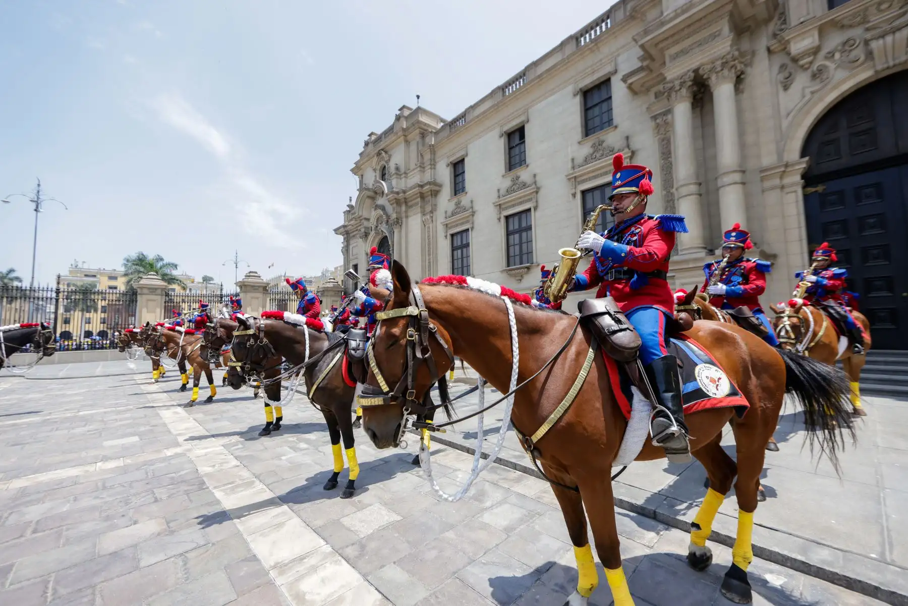 Tradicional cambio de guardia en Palacio de Gobierno. Foto: ANDINA Prensa Presidencia
