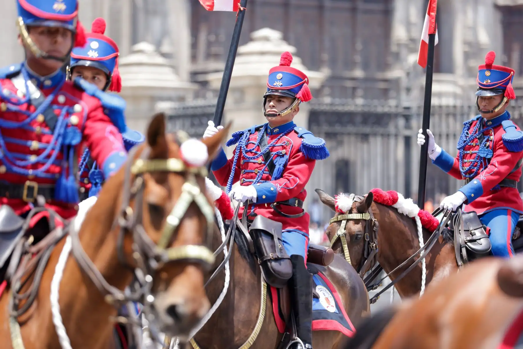 Tradicional cambio de guardia en Palacio de Gobierno. Foto: ANDINA Prensa Presidencia