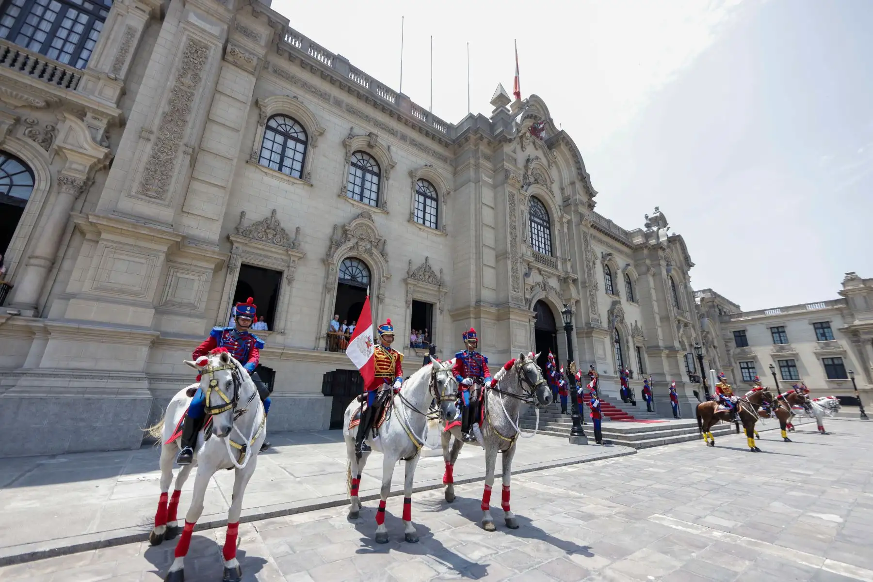Tradicional cambio de guardia en Palacio de Gobierno. Foto: ANDINA Prensa Presidencia