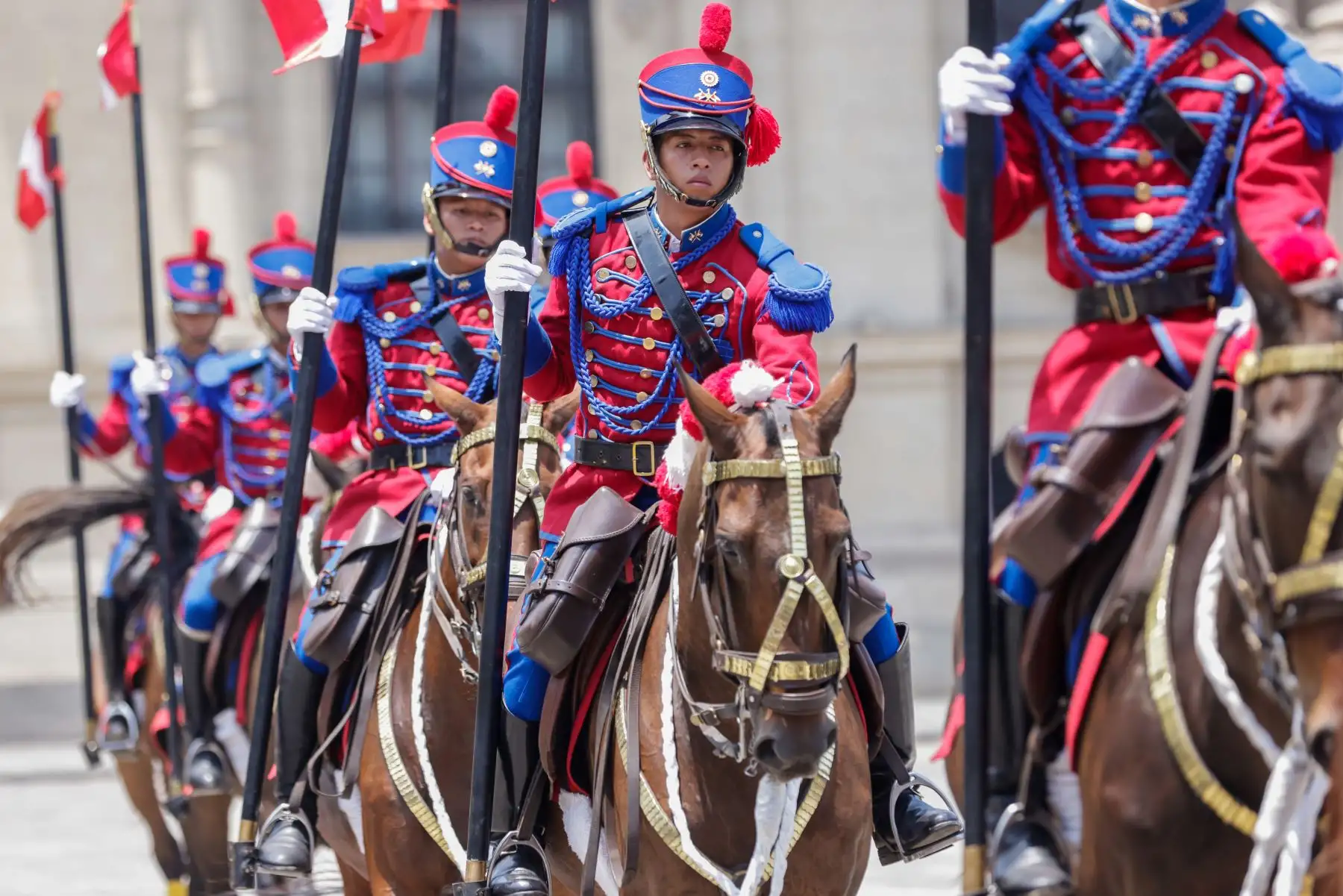 Tradicional cambio de guardia en Palacio de Gobierno. Foto: ANDINA Prensa Presidencia