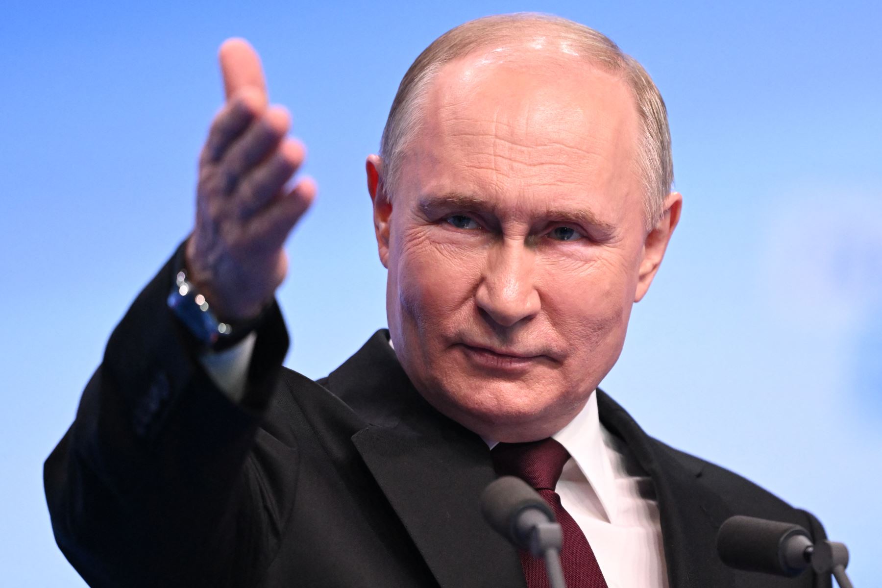 Vladimir Putin gana las eleciones en Rusia con el 87% de los votos y gobernará hasta el 2030. Foto: AFP