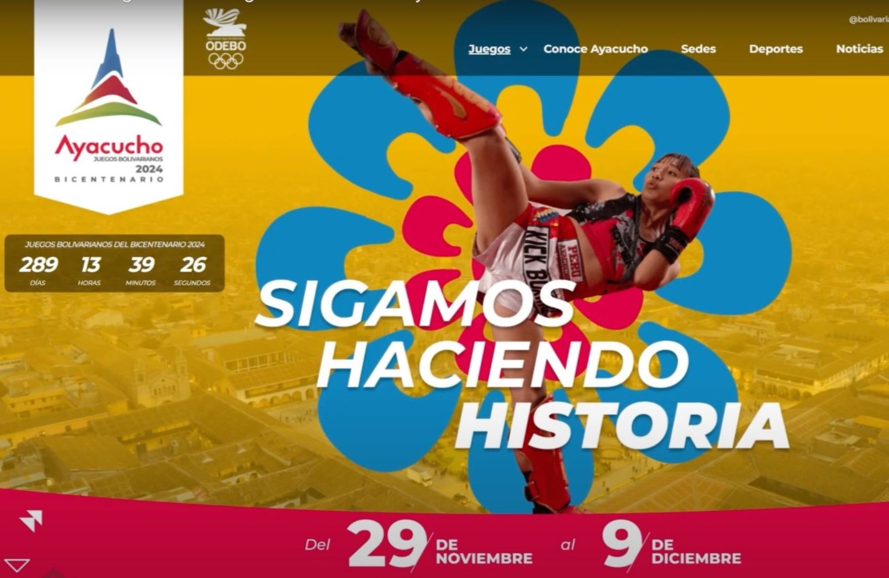 Los Juegos Bolivarianos Bicentenario 2024, que se disputarán en Ayacucho están encaminados