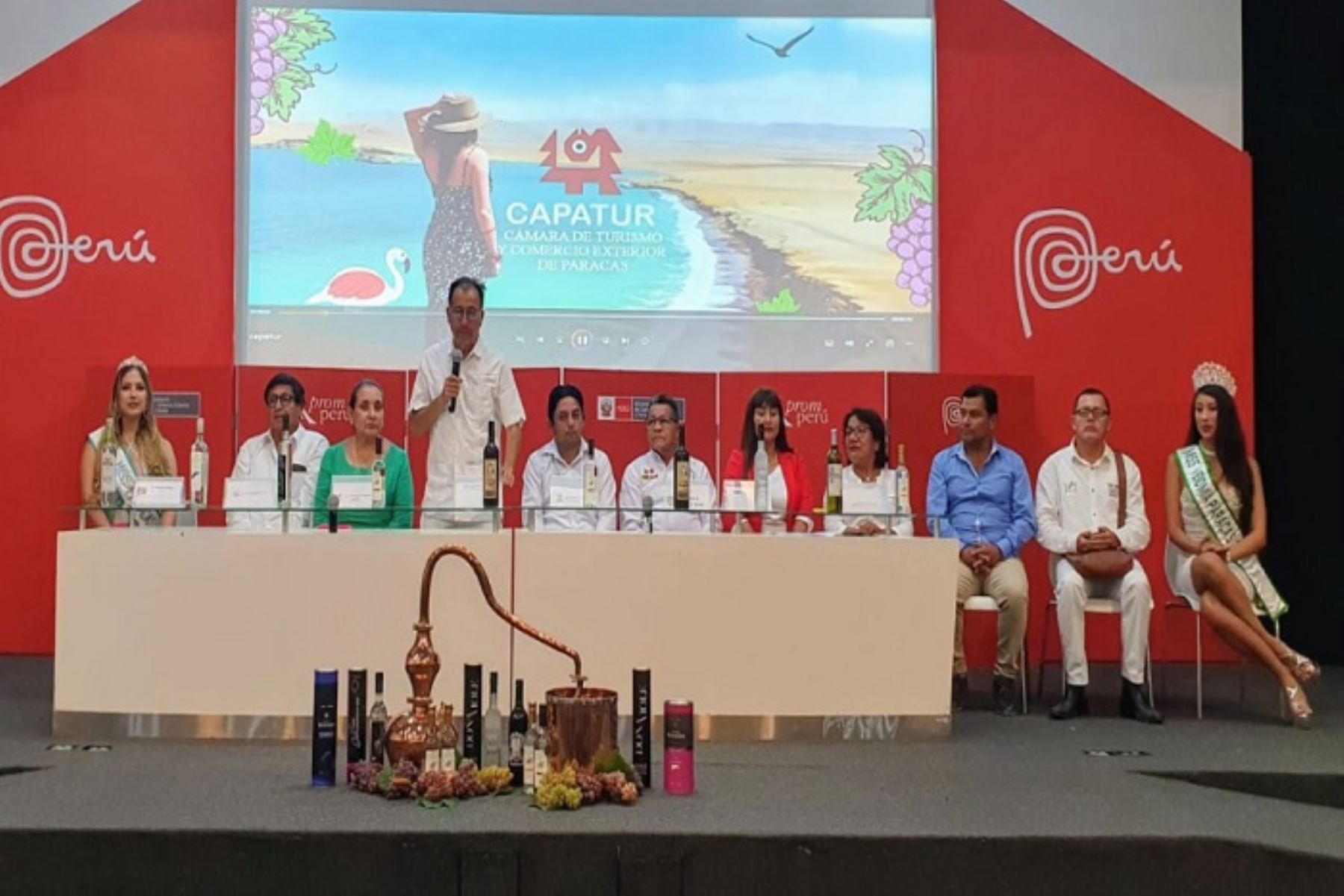 Preisdente de la Capatur, Eduardo Jáuregui, presidió lanzamiento del VII Festival Internacional de la Vendimia -Paracas 2024, realizado en la sede de Promperú.