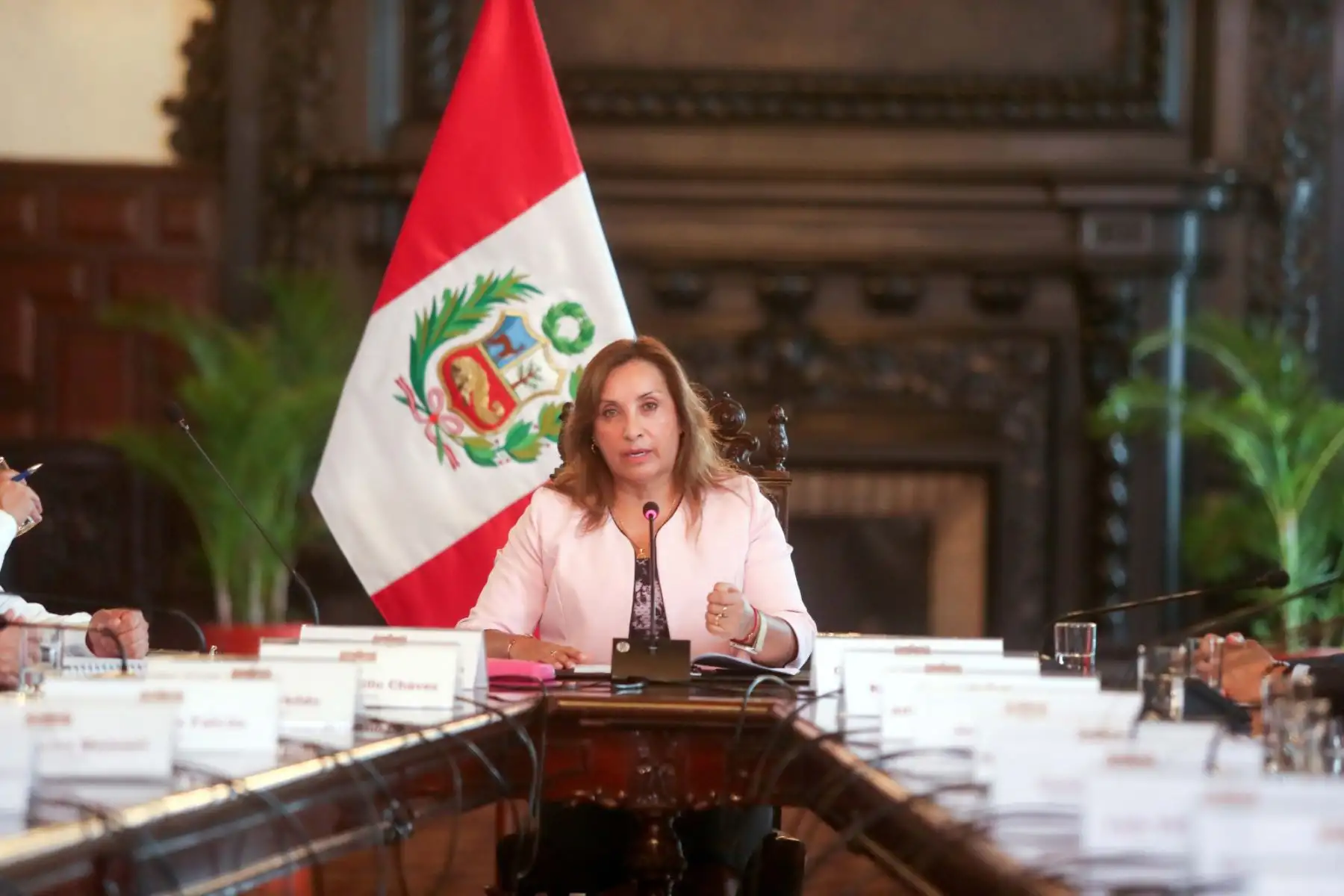 Presidenta de la república, Dina Boluarte, sostiene reunión de trabajo con dirigentes de gremios y sindicatos empresariales. Foto: ANDINA/ Prensa Presidencia