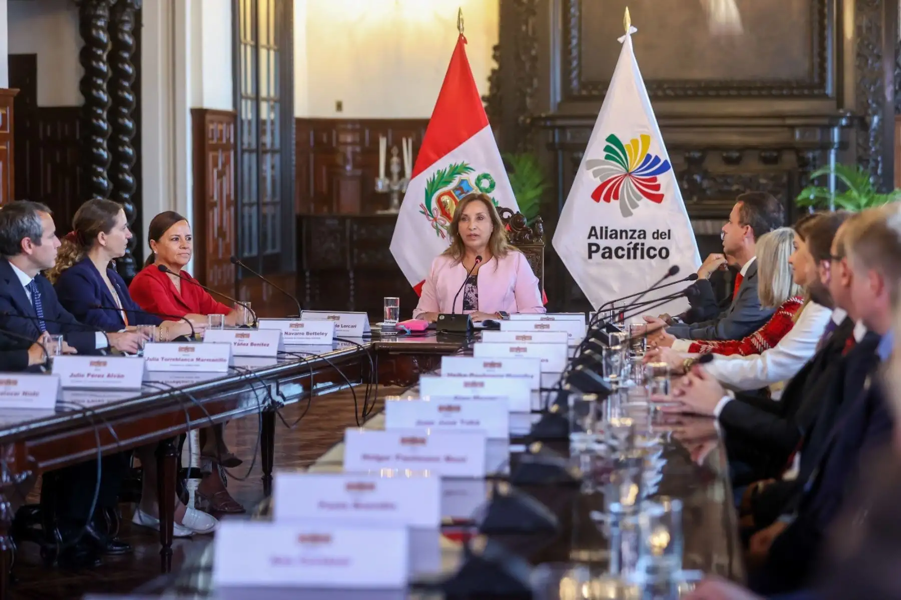 La presidenta de la República, Dina Boluarte Zegarra, se reunió con el Consejo Empresarial de la Alianza del Pacífico - CEAP. Foto: ANDINA/Presidencia