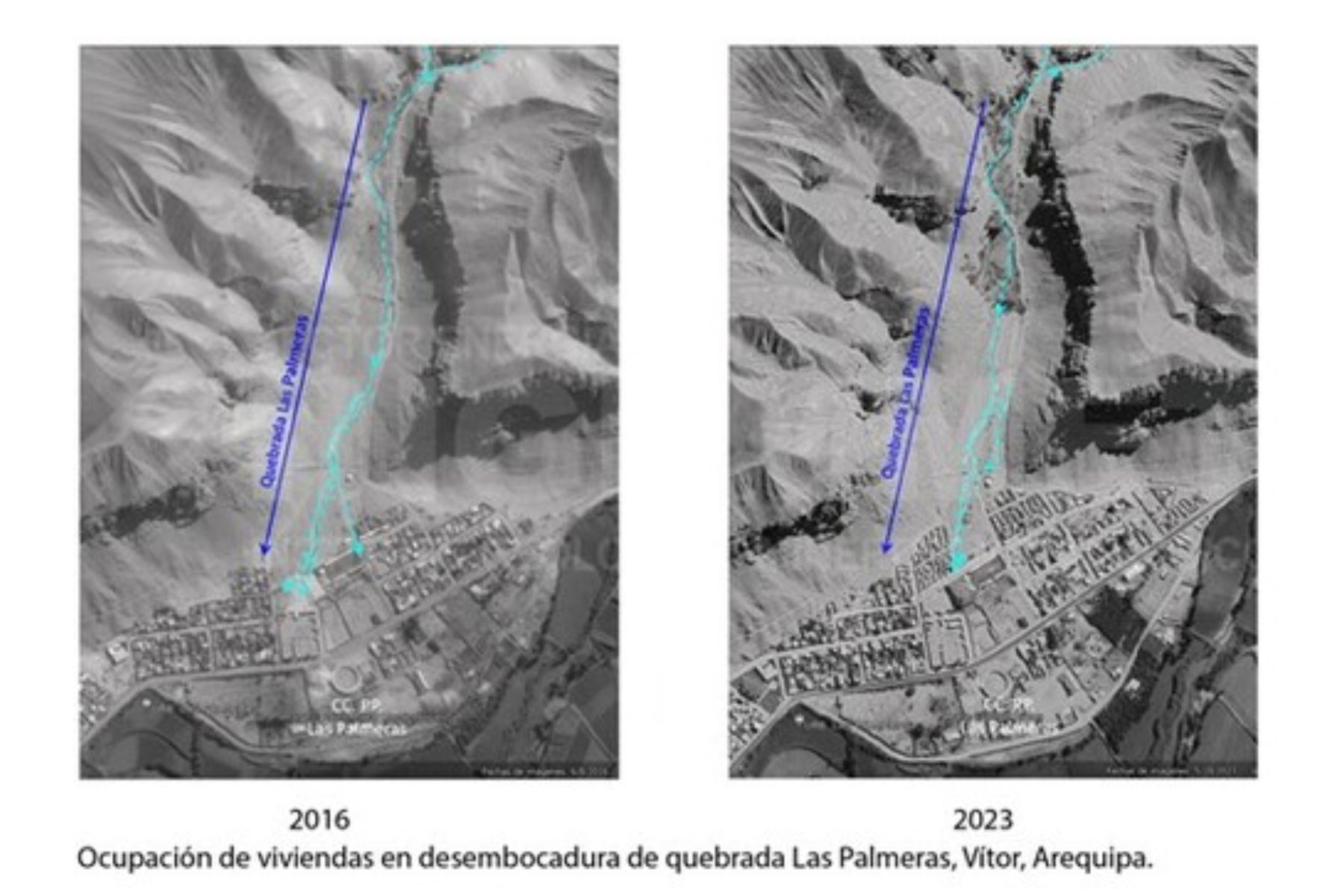 Arequipa: Viviendas invaden quebrada Las Palmeras desde el 2002 según Ingemmet