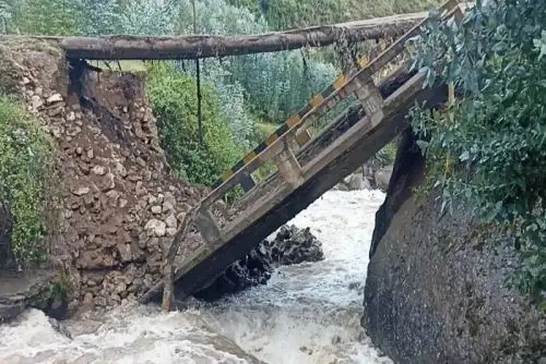 Urge la reconstrucción del puente Chalapucro para restablecer la comunicación y garantizar la seguridad de la comunidad de Pallanchacra.